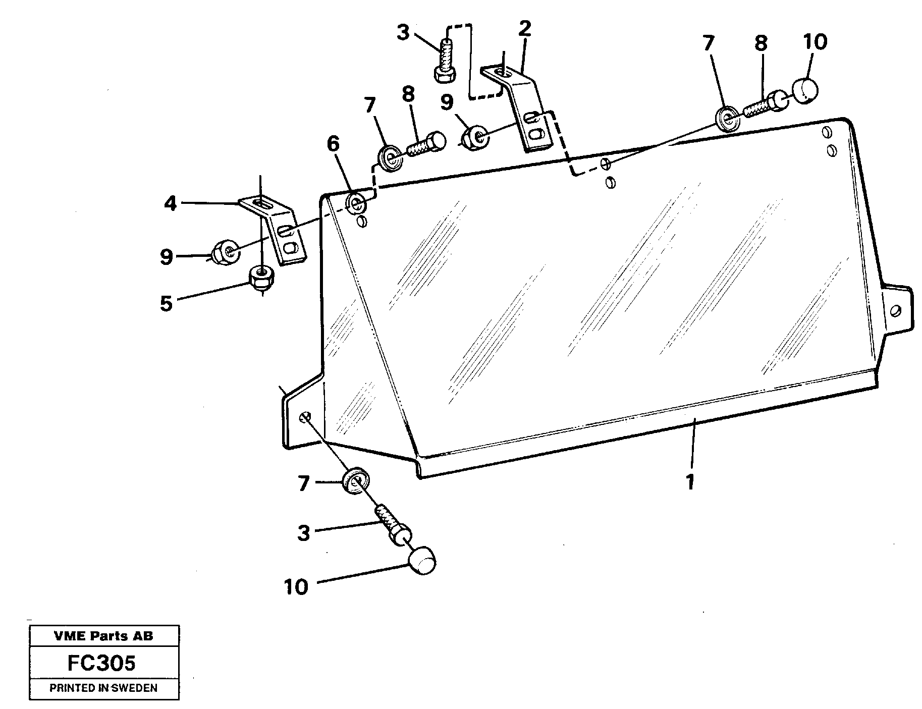 Схема запчастей Volvo EC150 - 31423 Sun visor,outer EC150 ?KERMAN ?KERMAN EC150 SER NO - 129