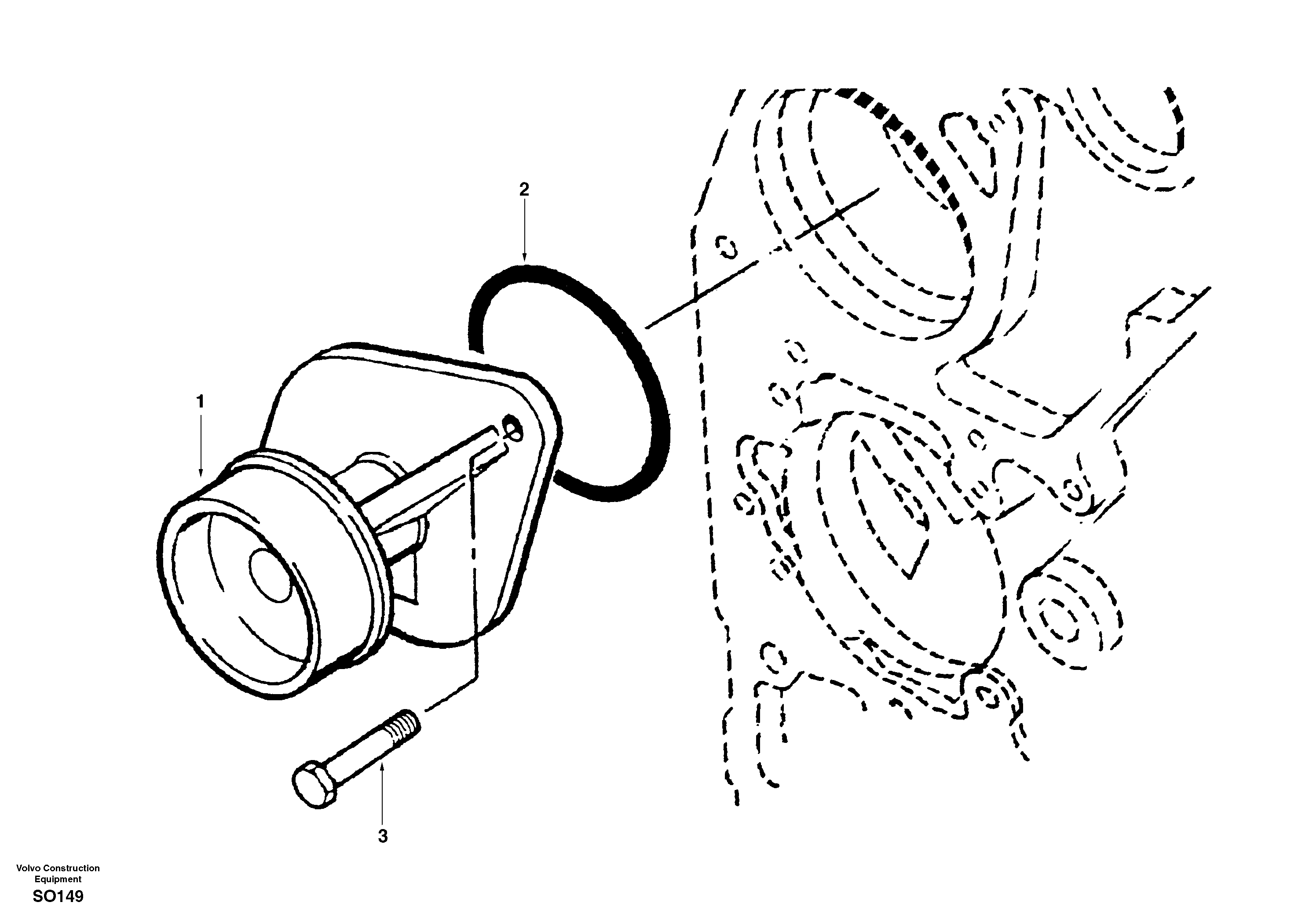 Схема запчастей Volvo EC150 - 33221 Водяной насос EC150