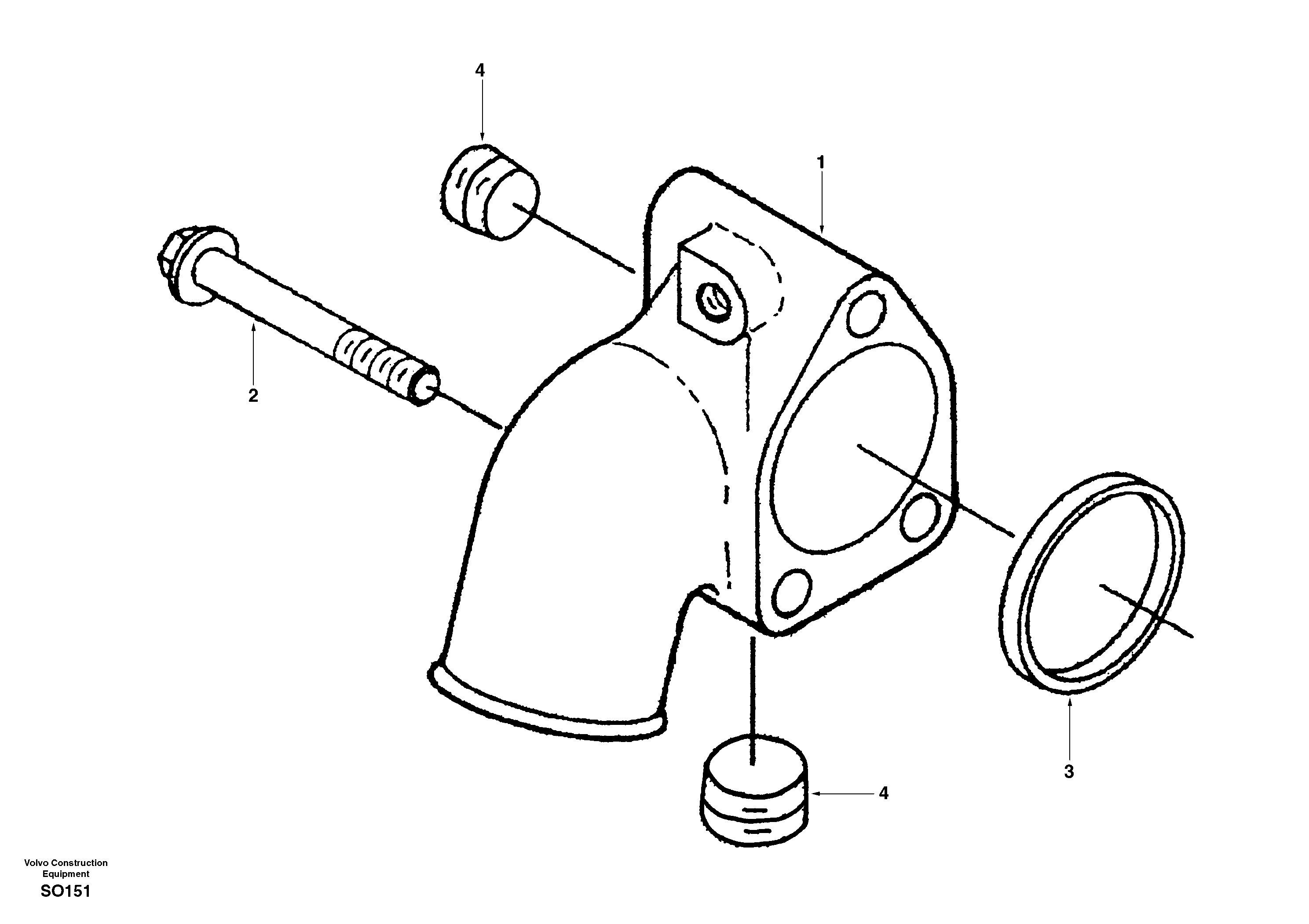 Схема запчастей Volvo EC150 - 33234 Water inlet connection EC150