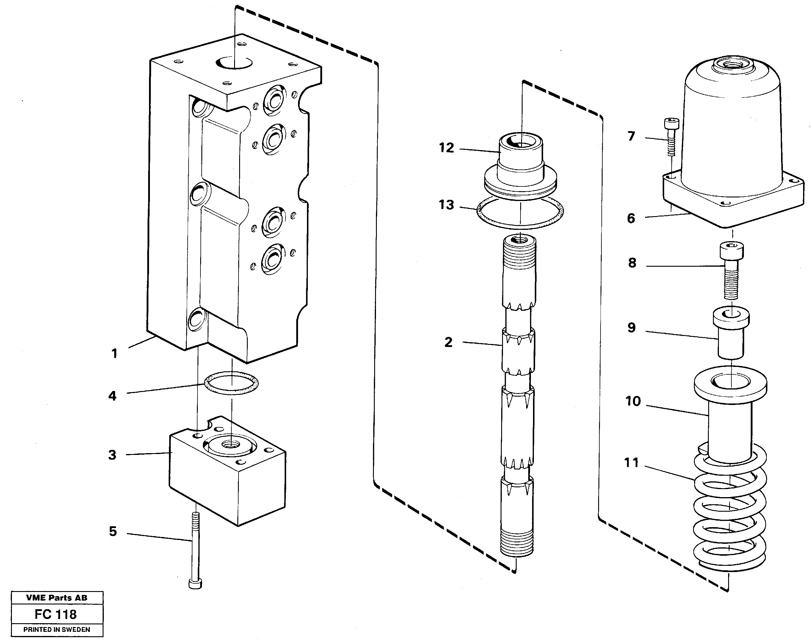 Схема запчастей Volvo EC150 - 96353 Four-way valve, bucket EC150 ?KERMAN ?KERMAN EC150 SER NO - 129