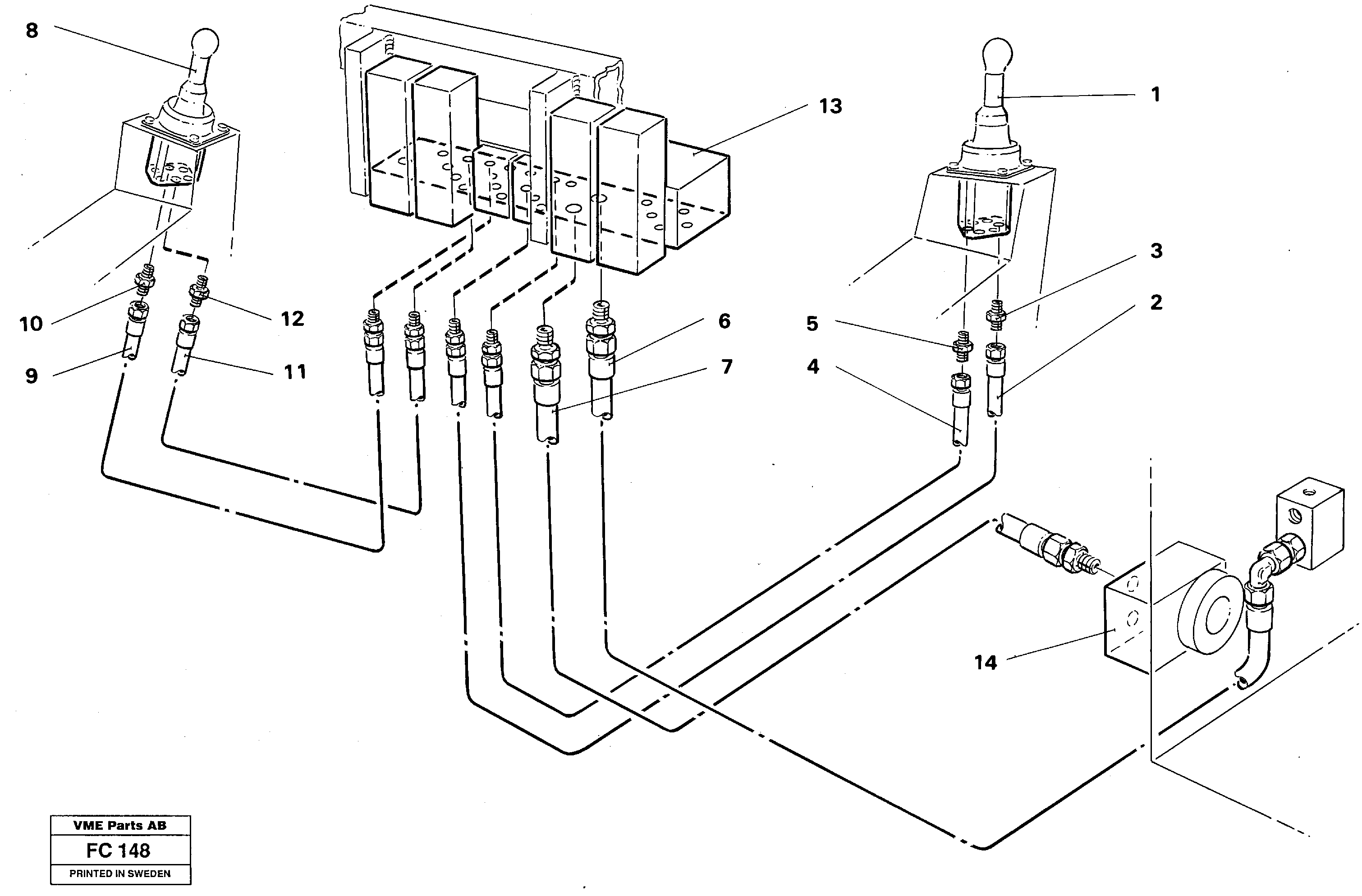 Схема запчастей Volvo EC150 - 35770 Servo hydraulic, return line tank EC150 ?KERMAN ?KERMAN EC150 SER NO - 129