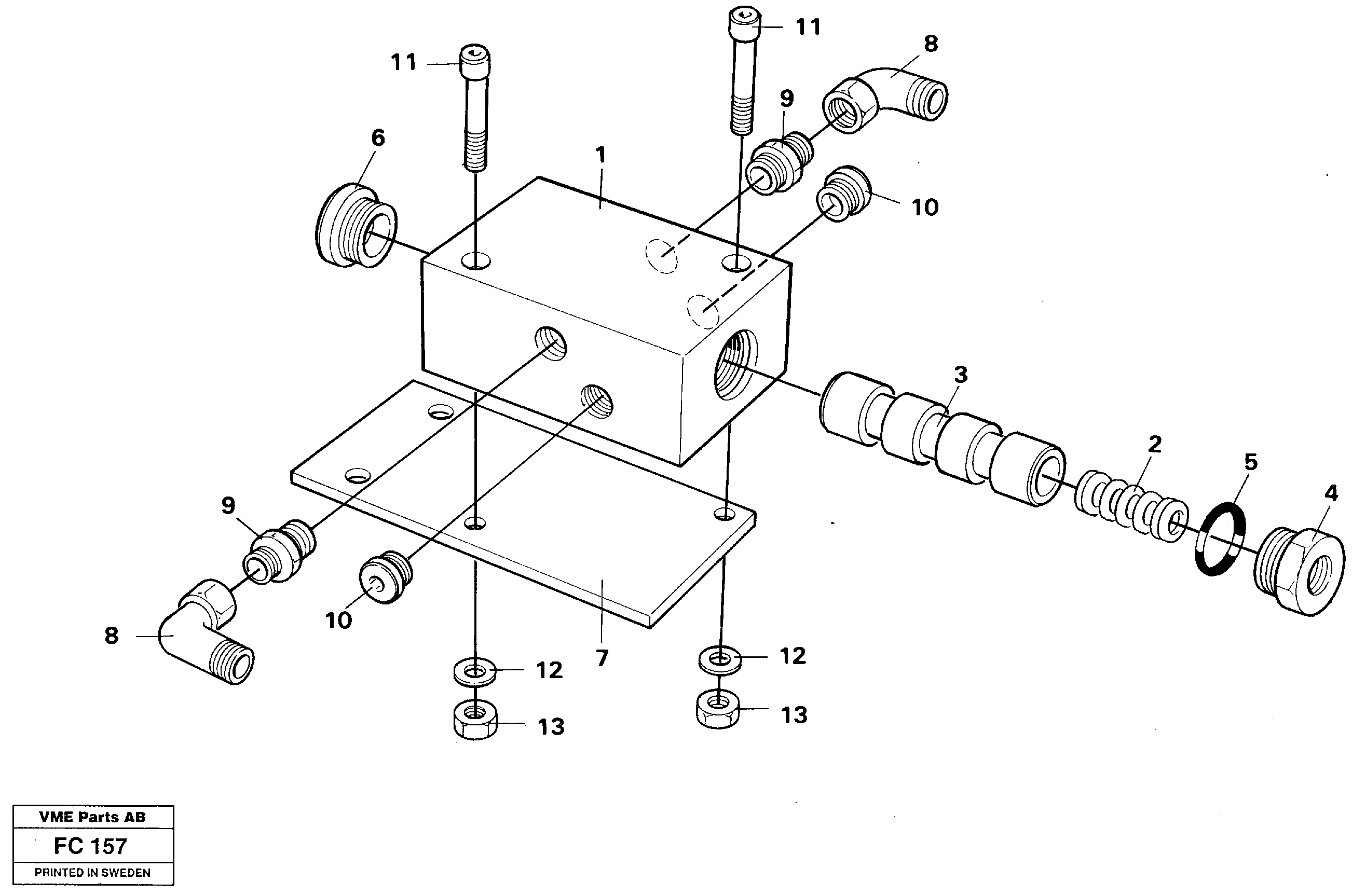 Схема запчастей Volvo EC150 - 30869 Relay valve,hammer EC150 ?KERMAN ?KERMAN EC150 SER NO - 129