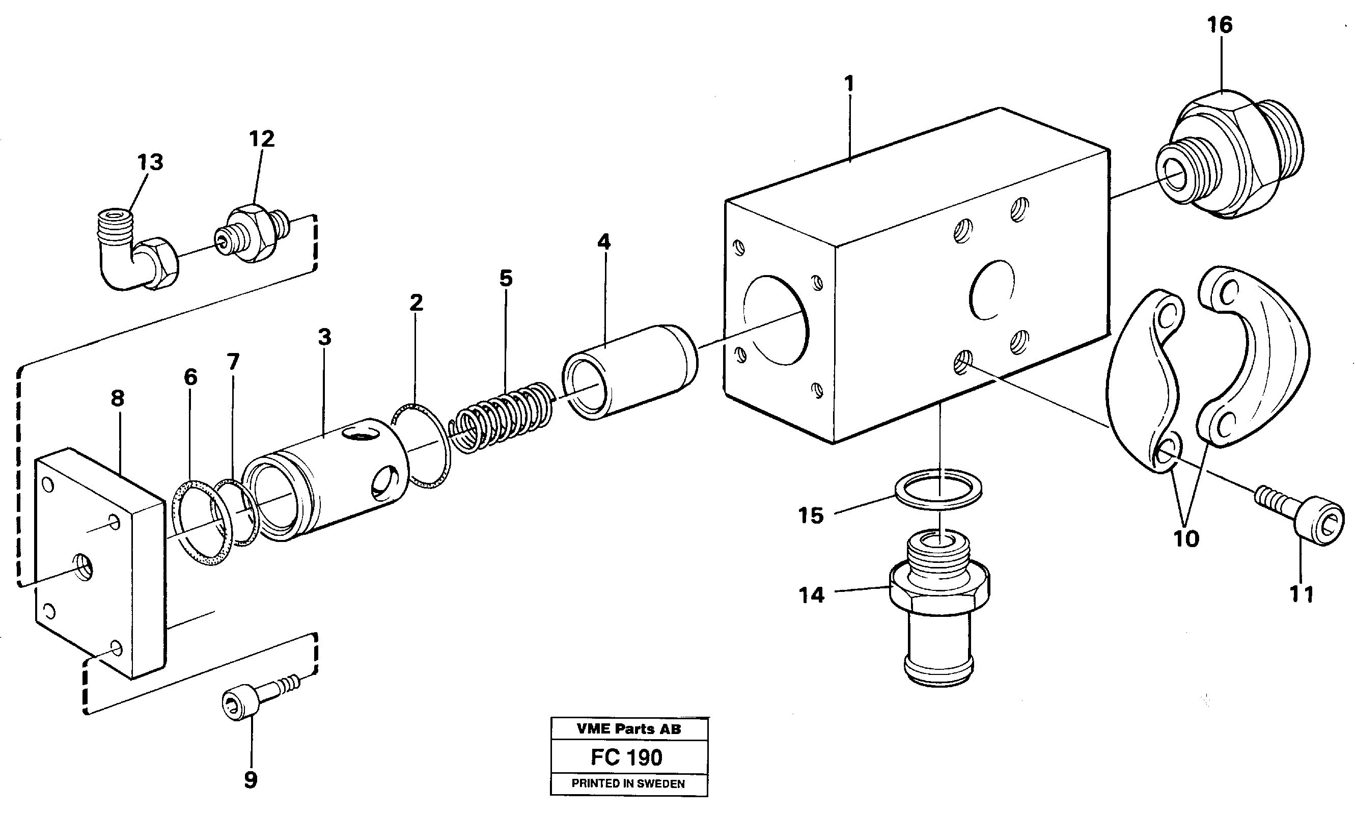 Схема запчастей Volvo EC150 - 30878 Valve,hammer EC150 ?KERMAN ?KERMAN EC150 SER NO - 129