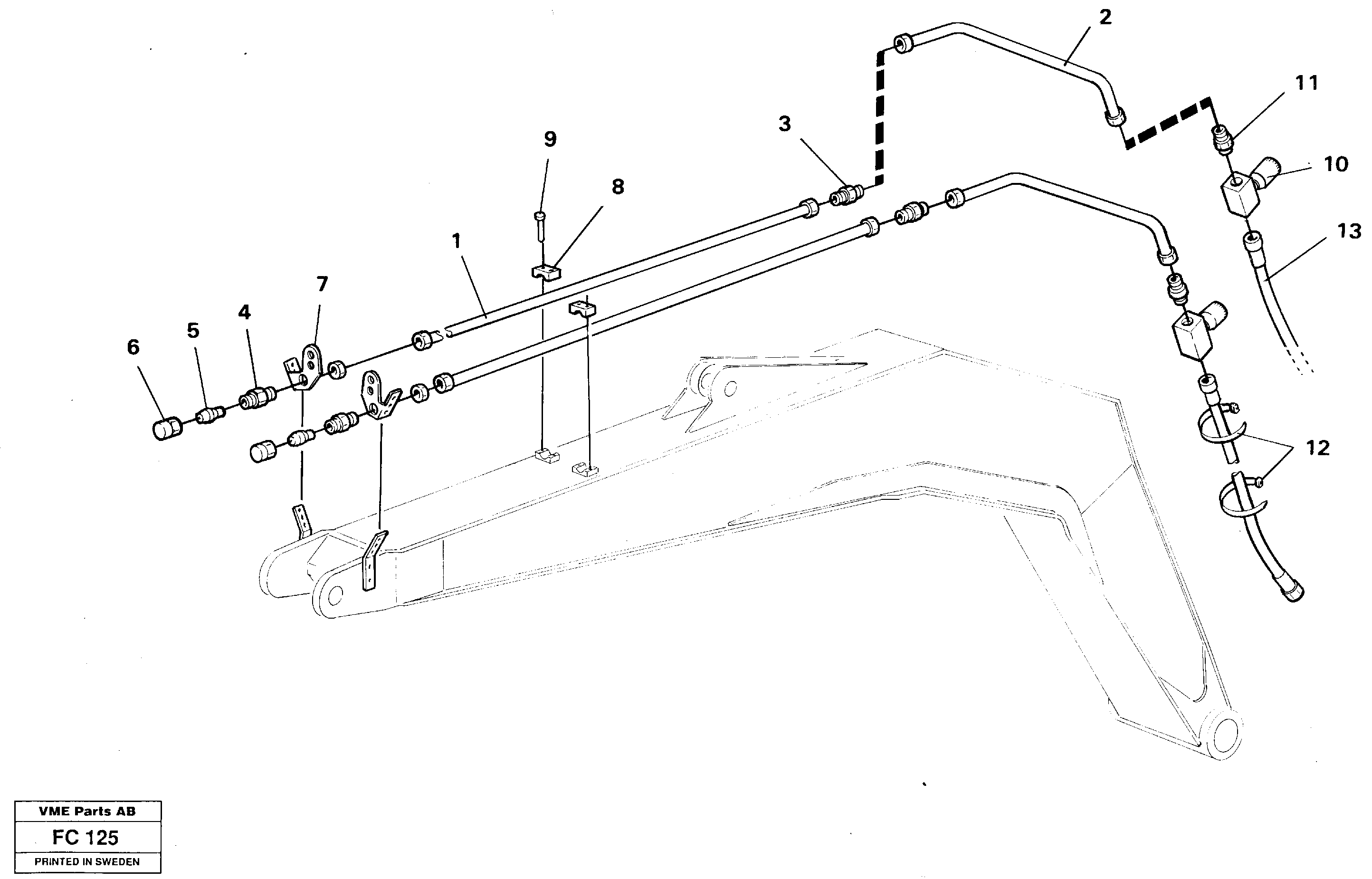 Схема запчастей Volvo EC150 - 35775 Slope/grab bucket equipment, boom EC150 ?KERMAN ?KERMAN EC150 SER NO - 129