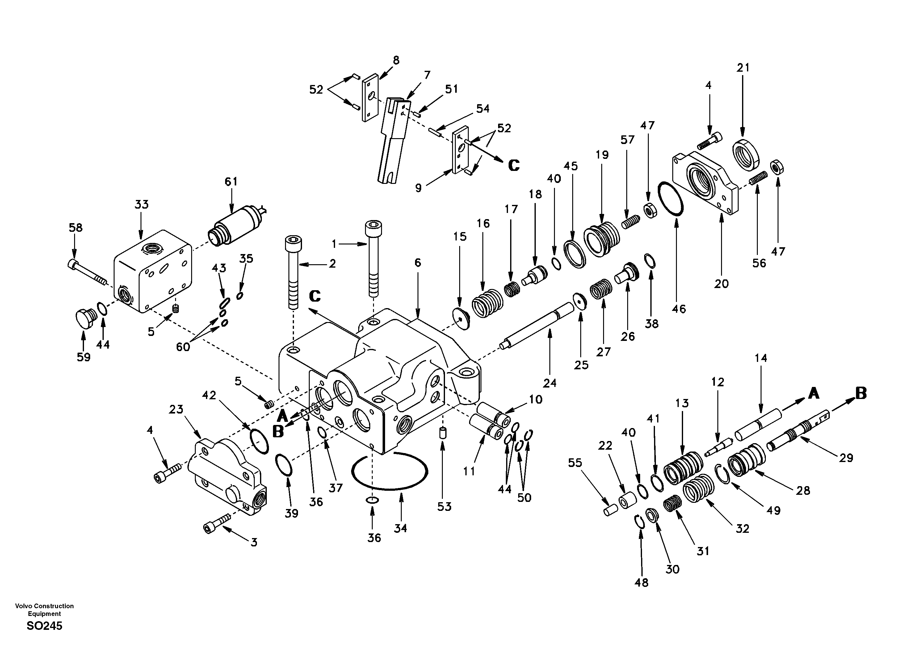 Схема запчастей Volvo EC150 - 31923 Regulator, hydraulic pump EC150