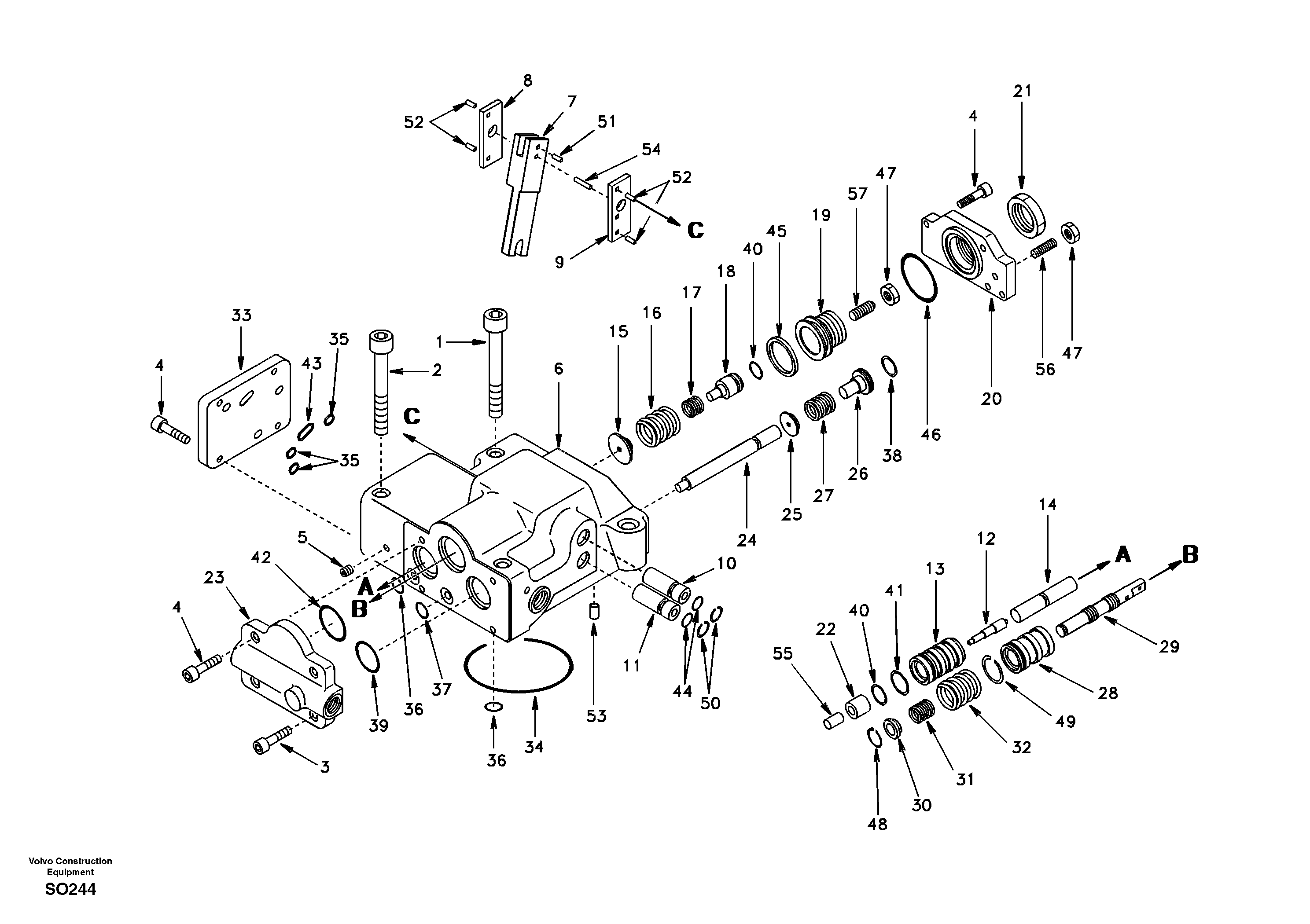 Схема запчастей Volvo EC150 - 36000 Regulator, hydraulic pump EC150