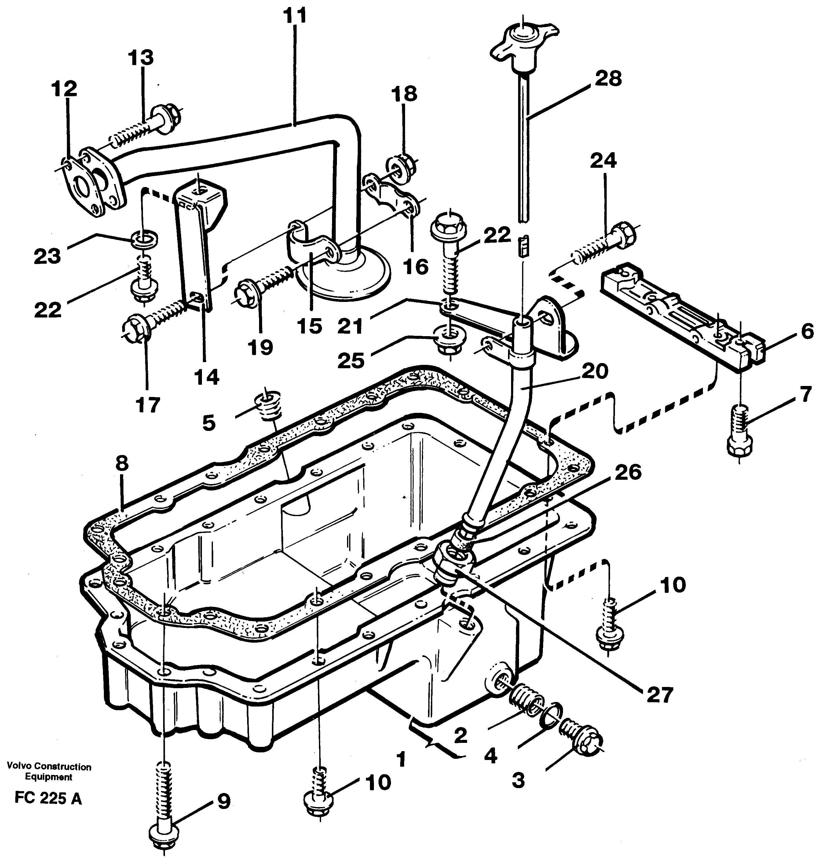 Схема запчастей Volvo EC150 - 31376 Oil sump EC150 ?KERMAN ?KERMAN EC150 SER NO - 129