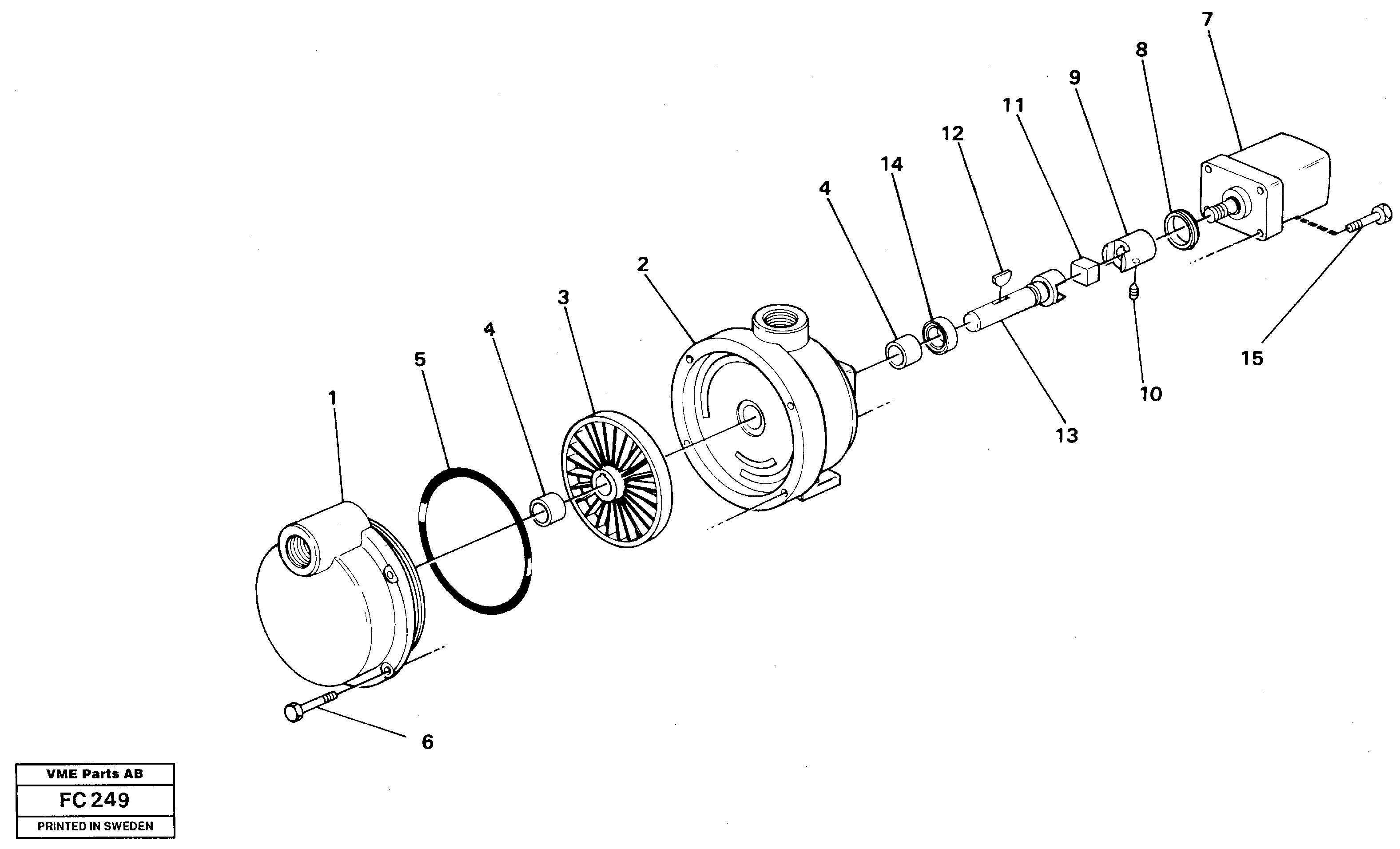 Схема запчастей Volvo EC150 - 16988 Fuel filling pump, el EC150 ?KERMAN ?KERMAN EC150 SER NO - 129