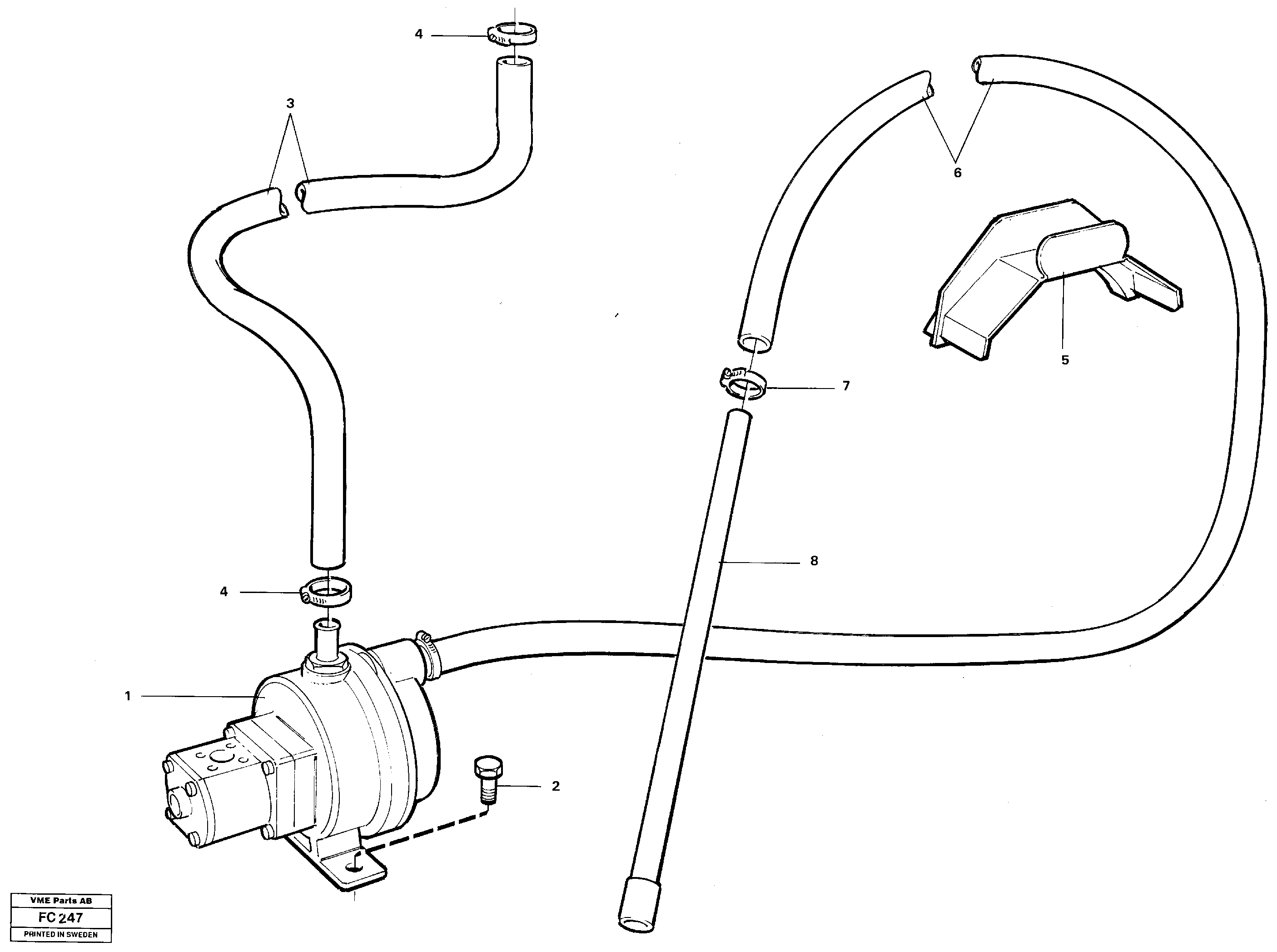 Схема запчастей Volvo EC150 - 68244 Fuel filling pump, el EC150 ?KERMAN ?KERMAN EC150 SER NO - 129