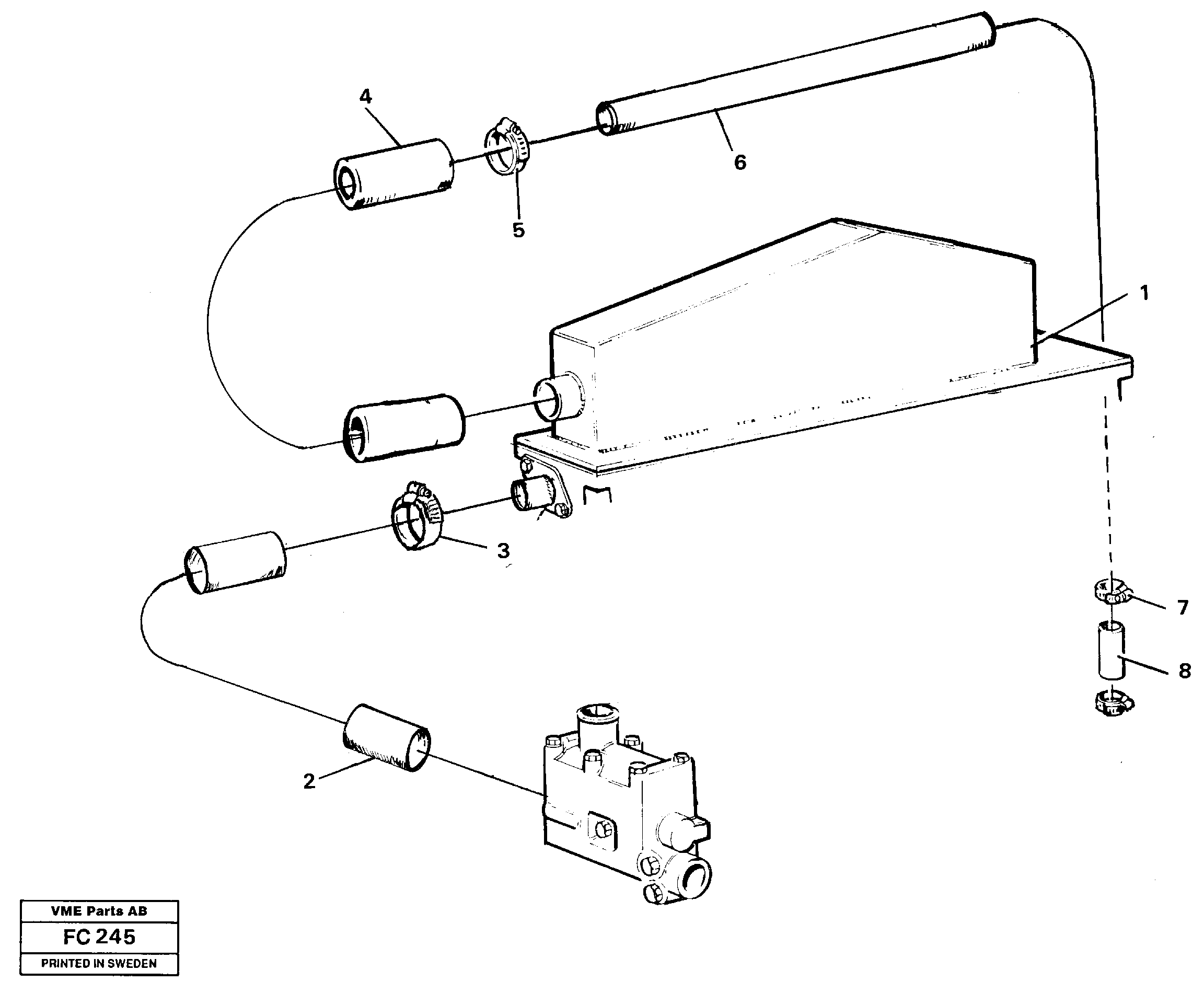 Схема запчастей Volvo EC150 - 34693 Система охлаждения EC150 ?KERMAN ?KERMAN EC150 SER NO - 129