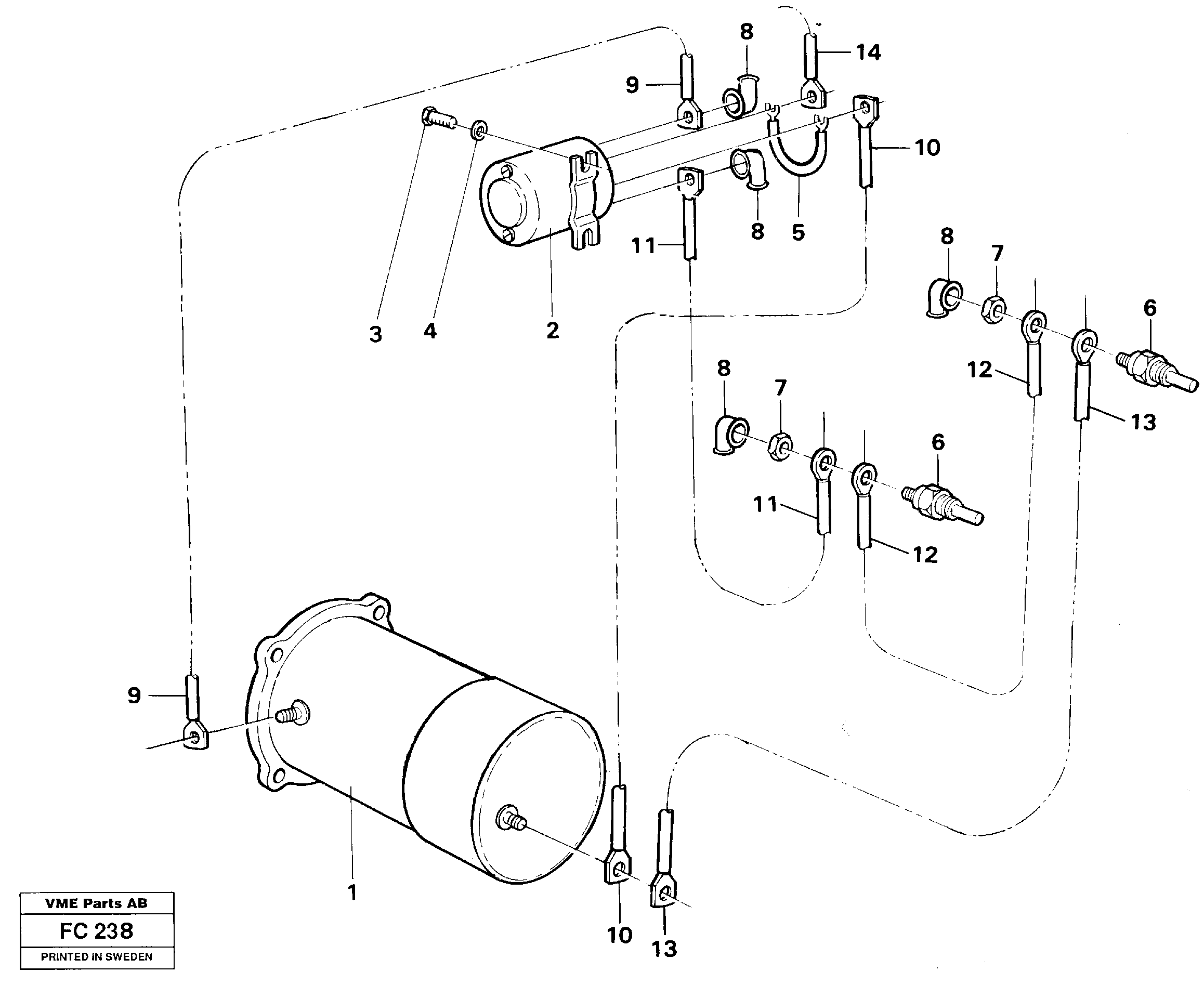 Схема запчастей Volvo EC150 - 34700 Starter element, assembly EC150 ?KERMAN ?KERMAN EC150 SER NO - 129