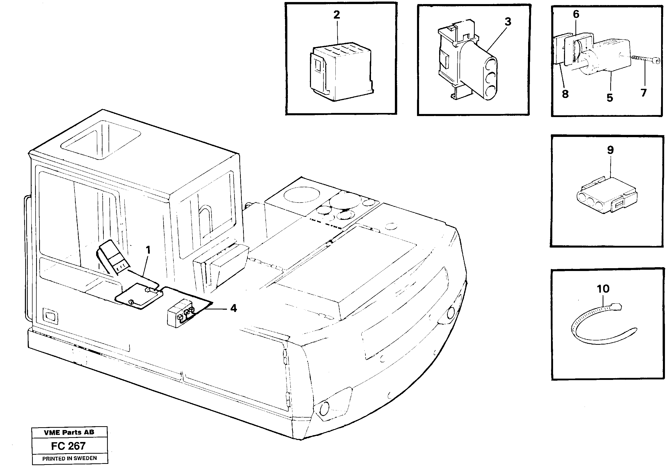 Схема запчастей Volvo EC150 - 26629 Electric installation for adjustable boom EC150 ?KERMAN ?KERMAN EC150 SER NO - 129