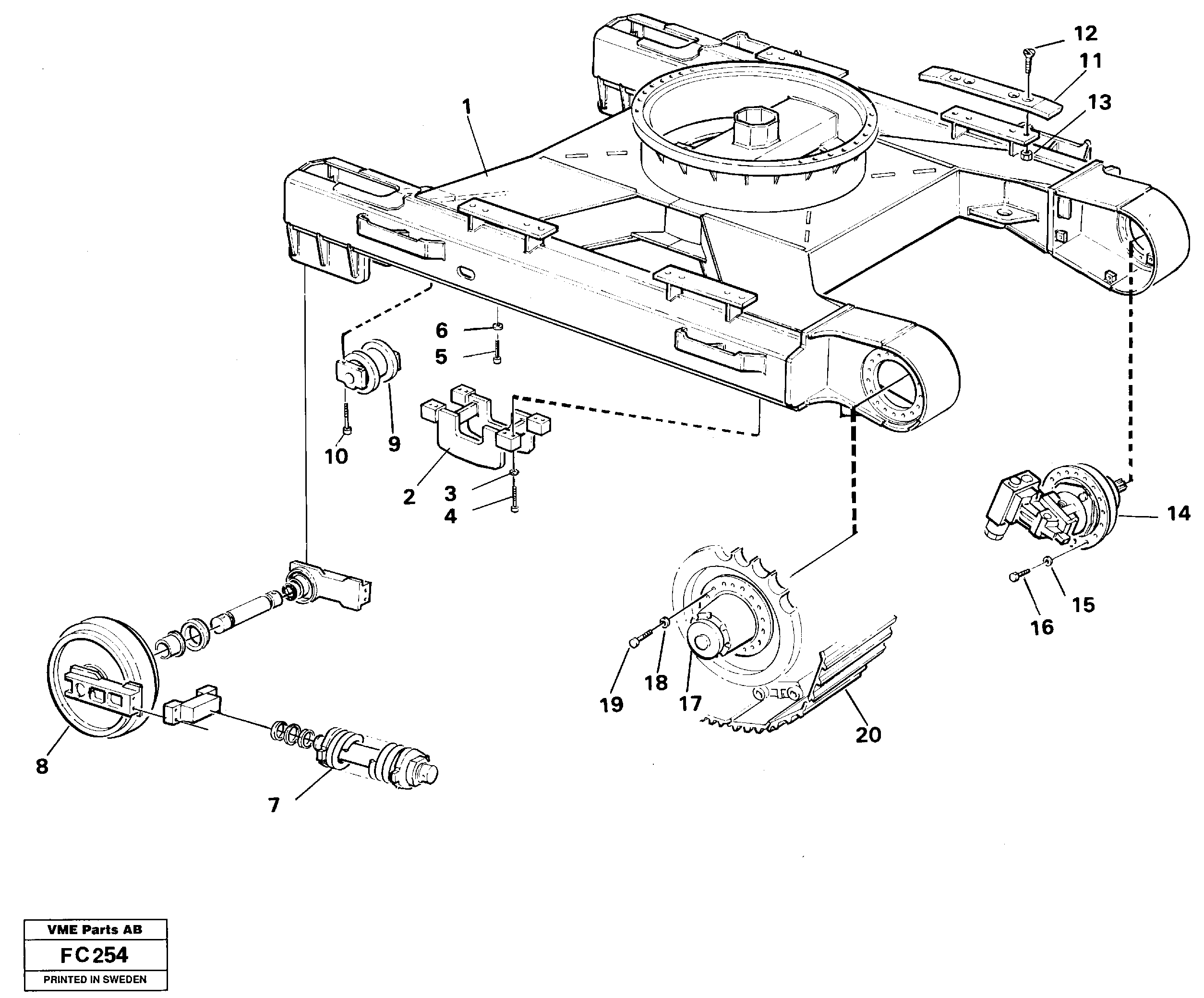 Схема запчастей Volvo EC150 - 16072 Шасси EC150 ?KERMAN ?KERMAN EC150 SER NO - 129