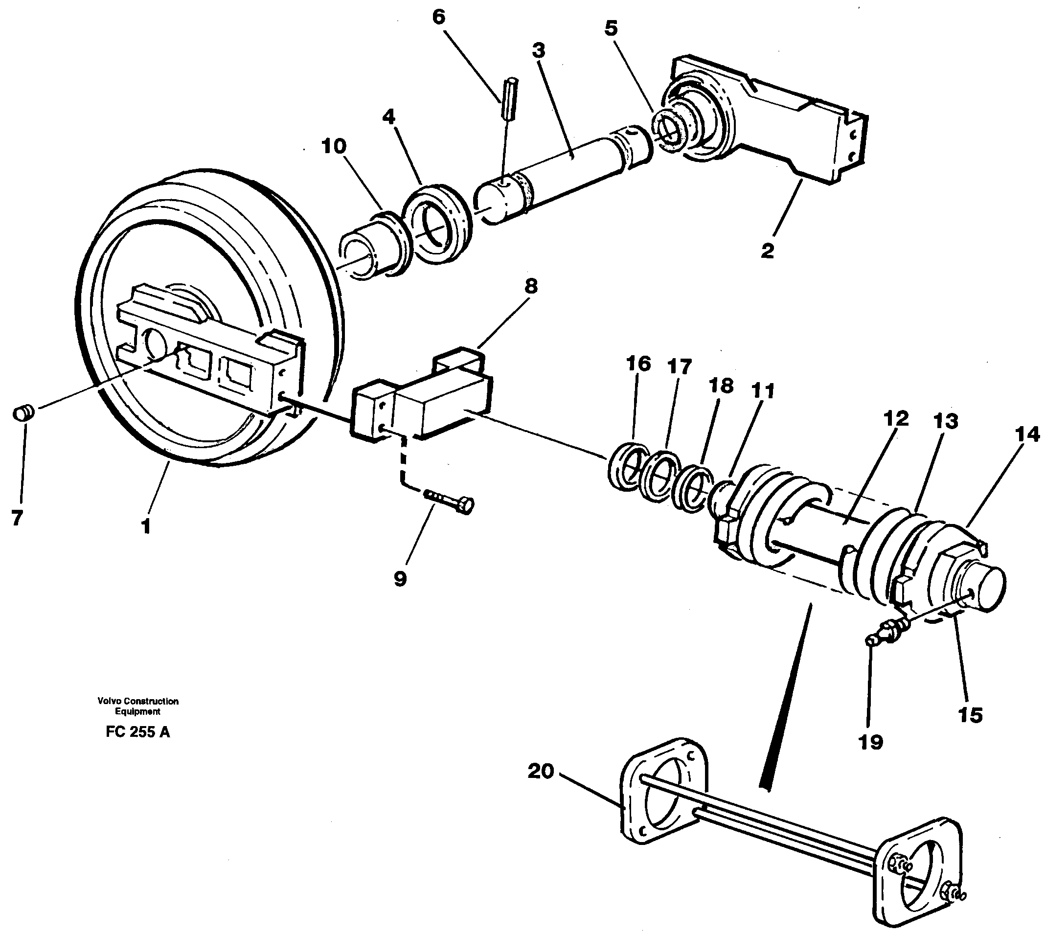 Схема запчастей Volvo EC150 - 32399 Front idler, tensioning ring EC150 ?KERMAN ?KERMAN EC150 SER NO - 129