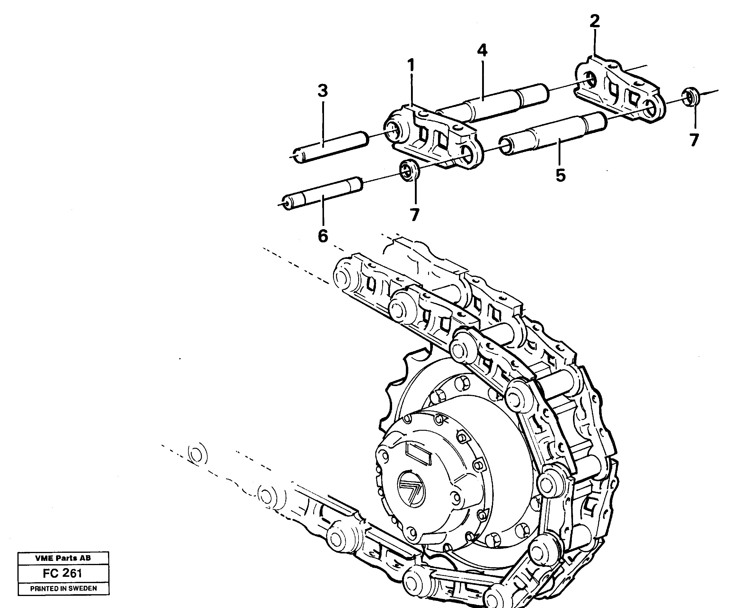 Схема запчастей Volvo EC150 - 33380 Гусеничная цепь EC150 ?KERMAN ?KERMAN EC150 SER NO - 129