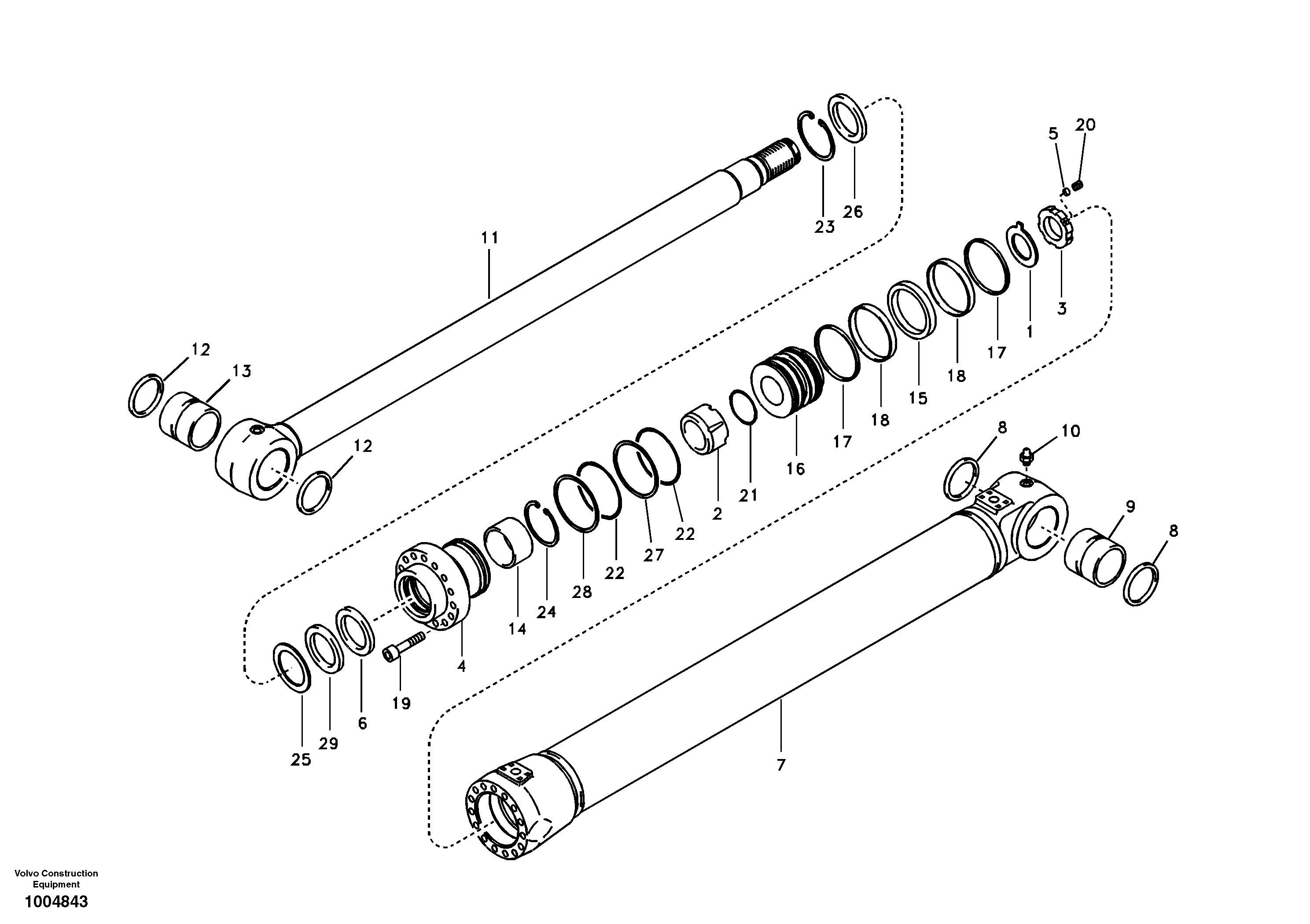 Схема запчастей Volvo EC160B - 89576 Гидроцилиндр стрелы EC160B PRIME S/N 12001-