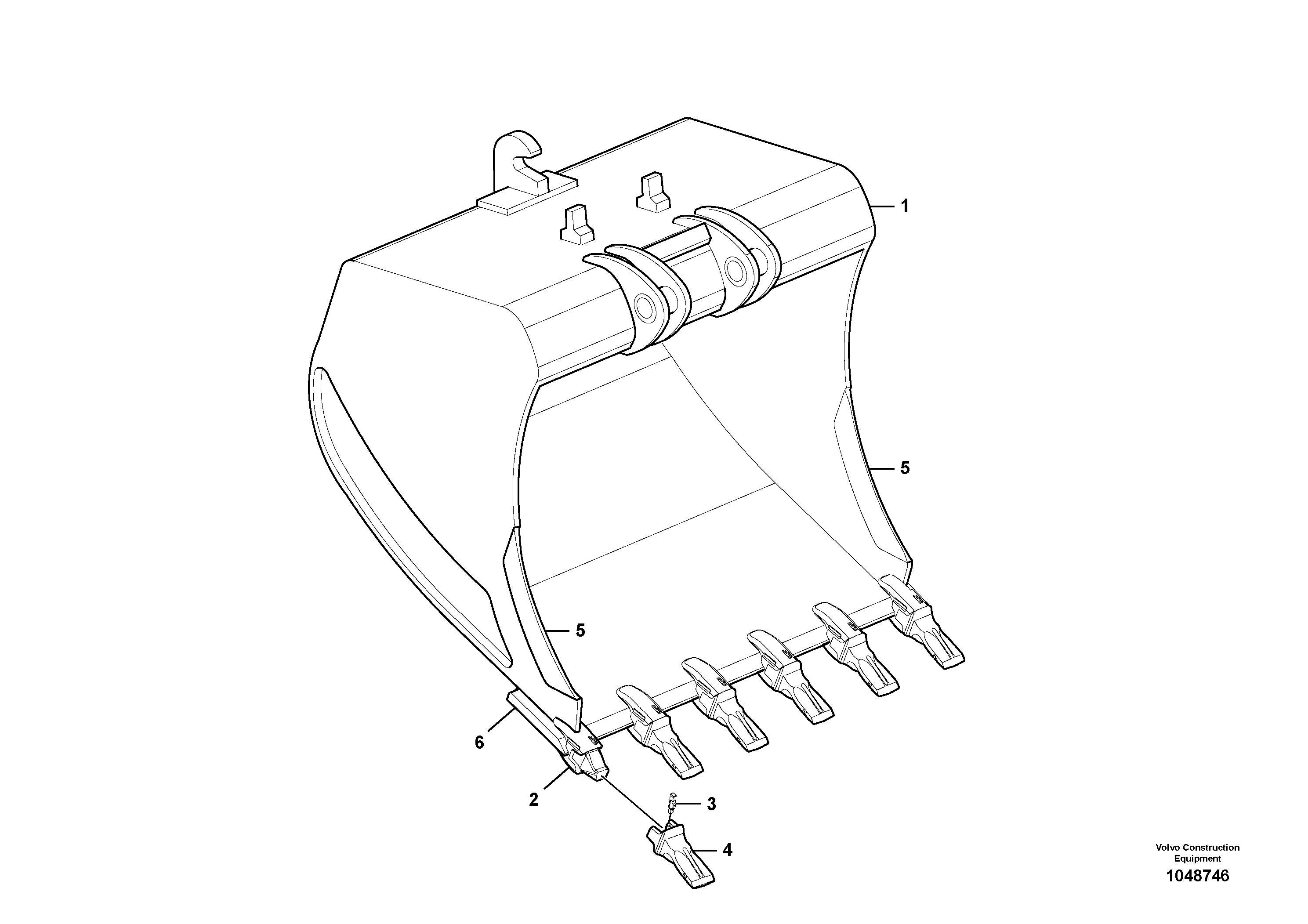 Схема запчастей Volvo EC160B - 12863 Buckets for Quickfit ATTACHMENTS ATTACHMENTS EXCAVATORS BUCKETS&HAMMERS, GEN. B/C