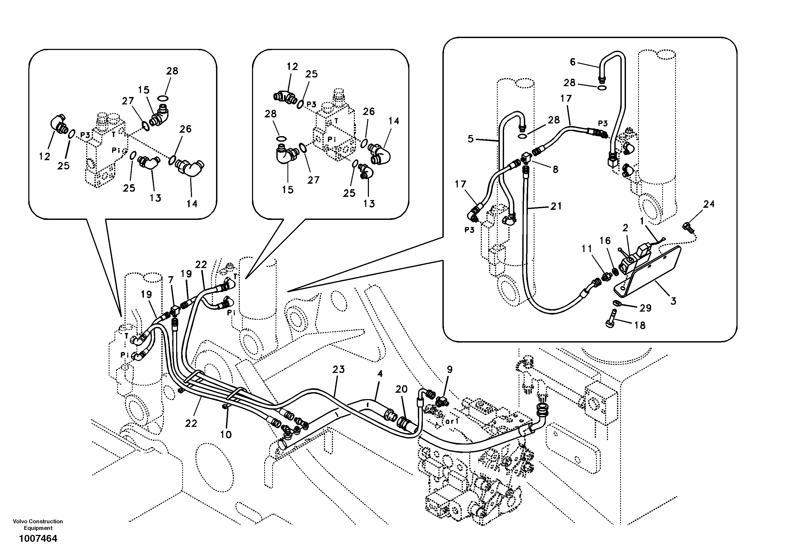 Схема запчастей Volvo EC160B - 47033 Working hydraulic, boom rupture EC160B