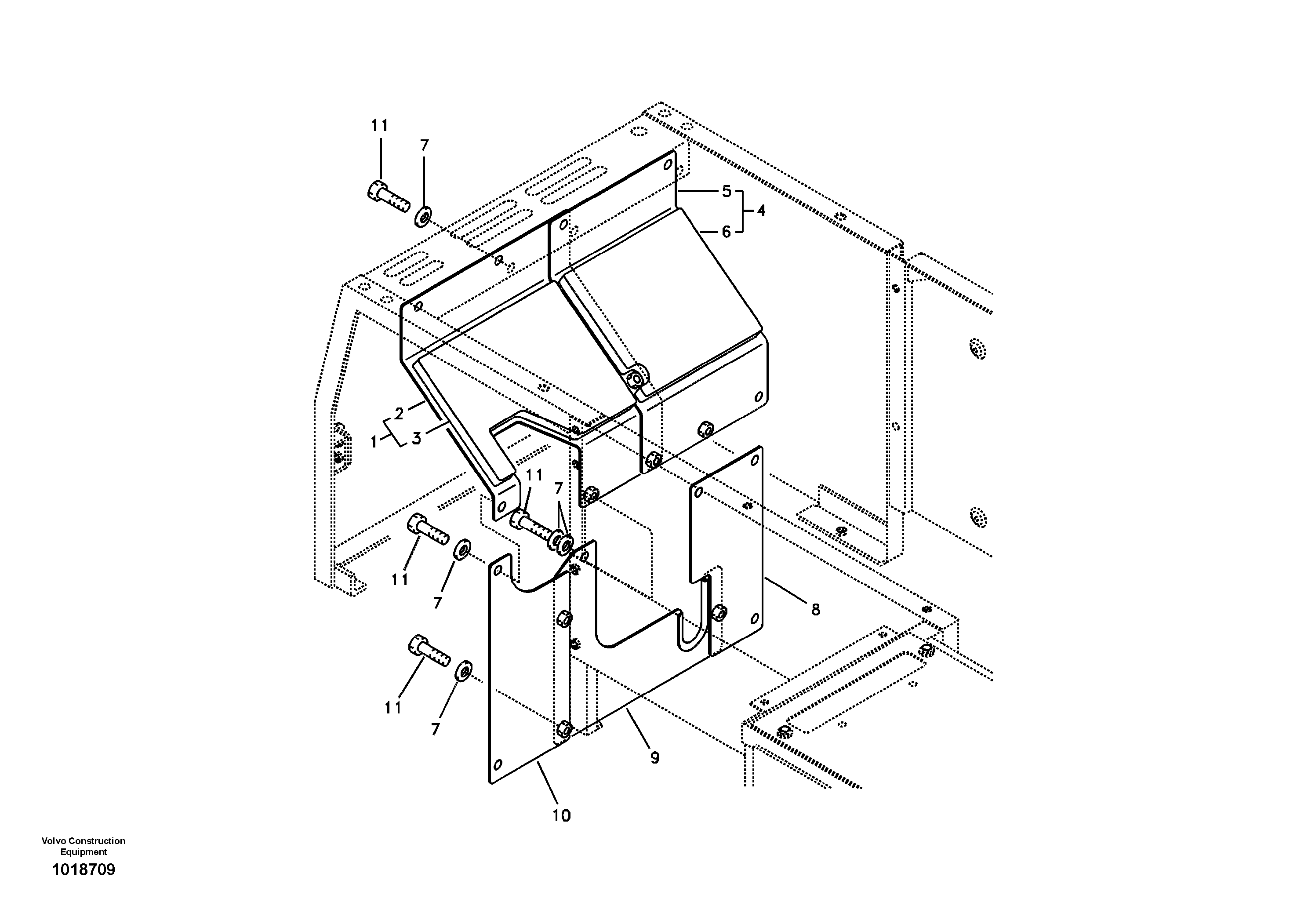Схема запчастей Volvo EC160B - 25901 Cover, main pump EC160B PRIME S/N 12001-