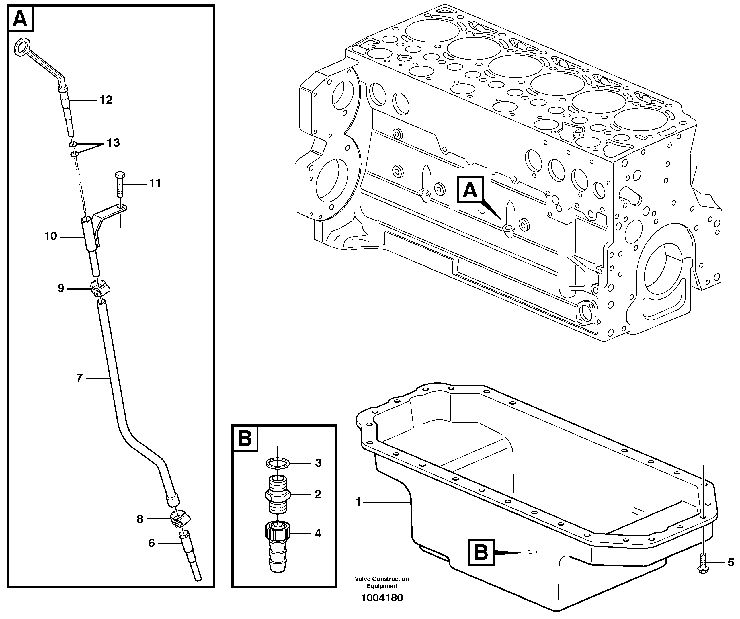 Схема запчастей Volvo EC160B - 9101 Oil sump EC160B