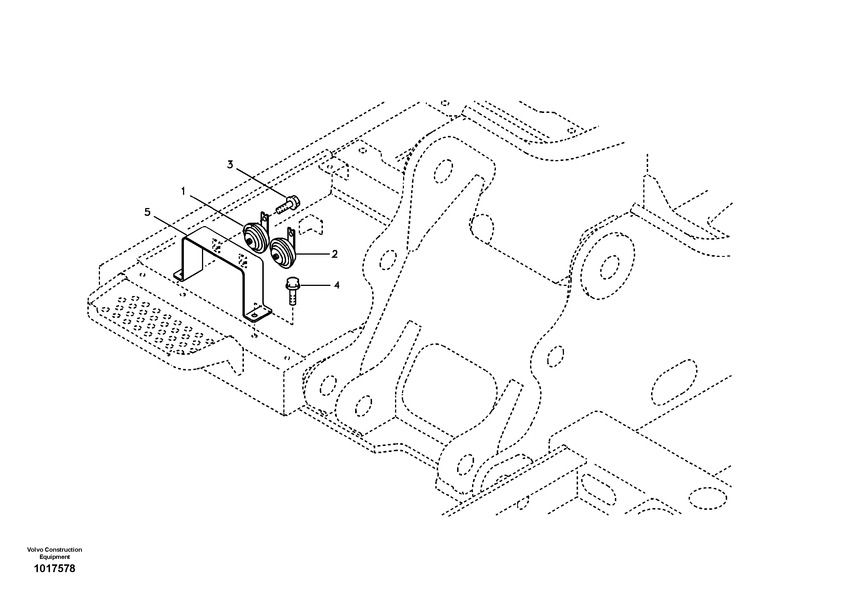Схема запчастей Volvo EC160B - 6951 Horn EC160B