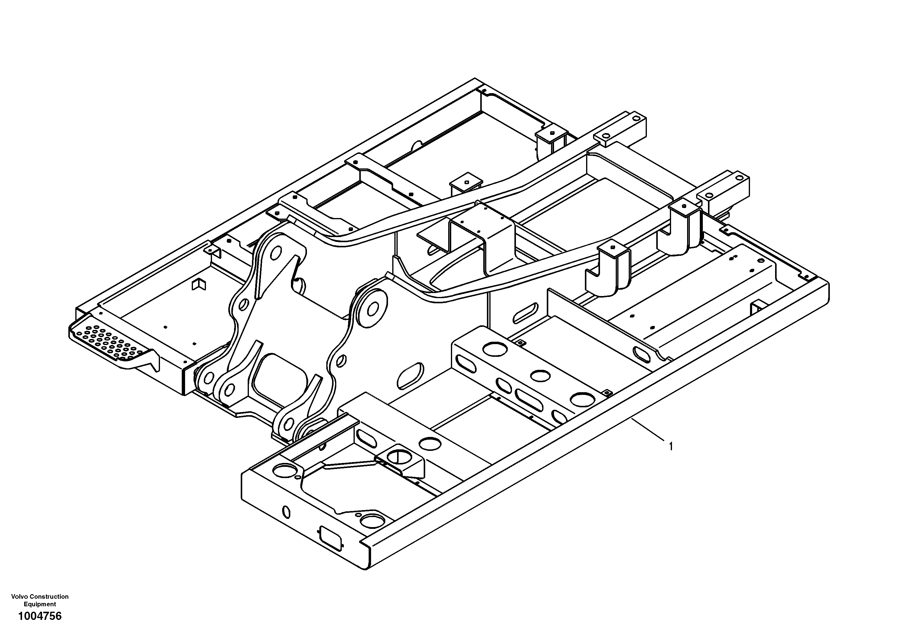 Схема запчастей Volvo EC160B - 11557 Upper frame EC160B