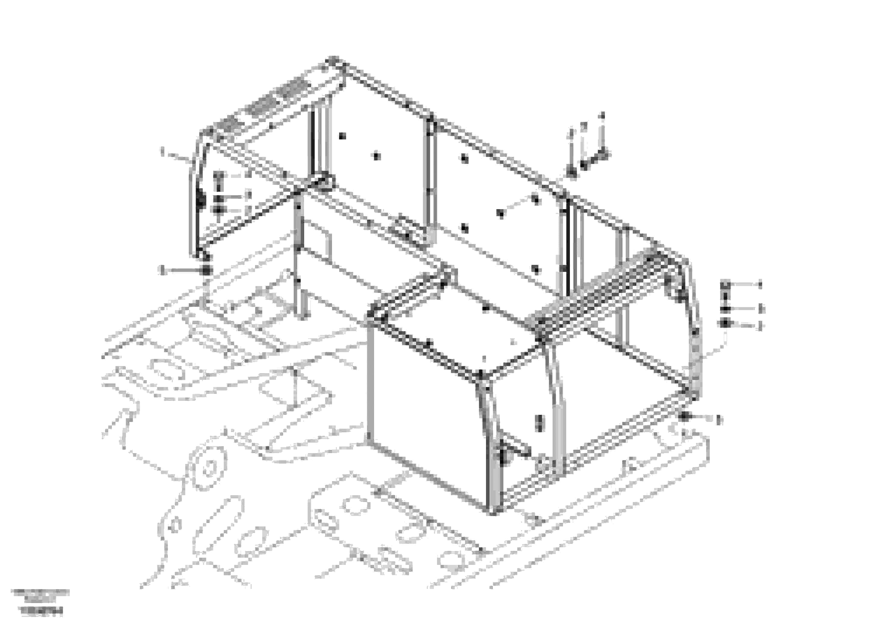 Схема запчастей Volvo EC160B - 13369 Cowl frame EC160B