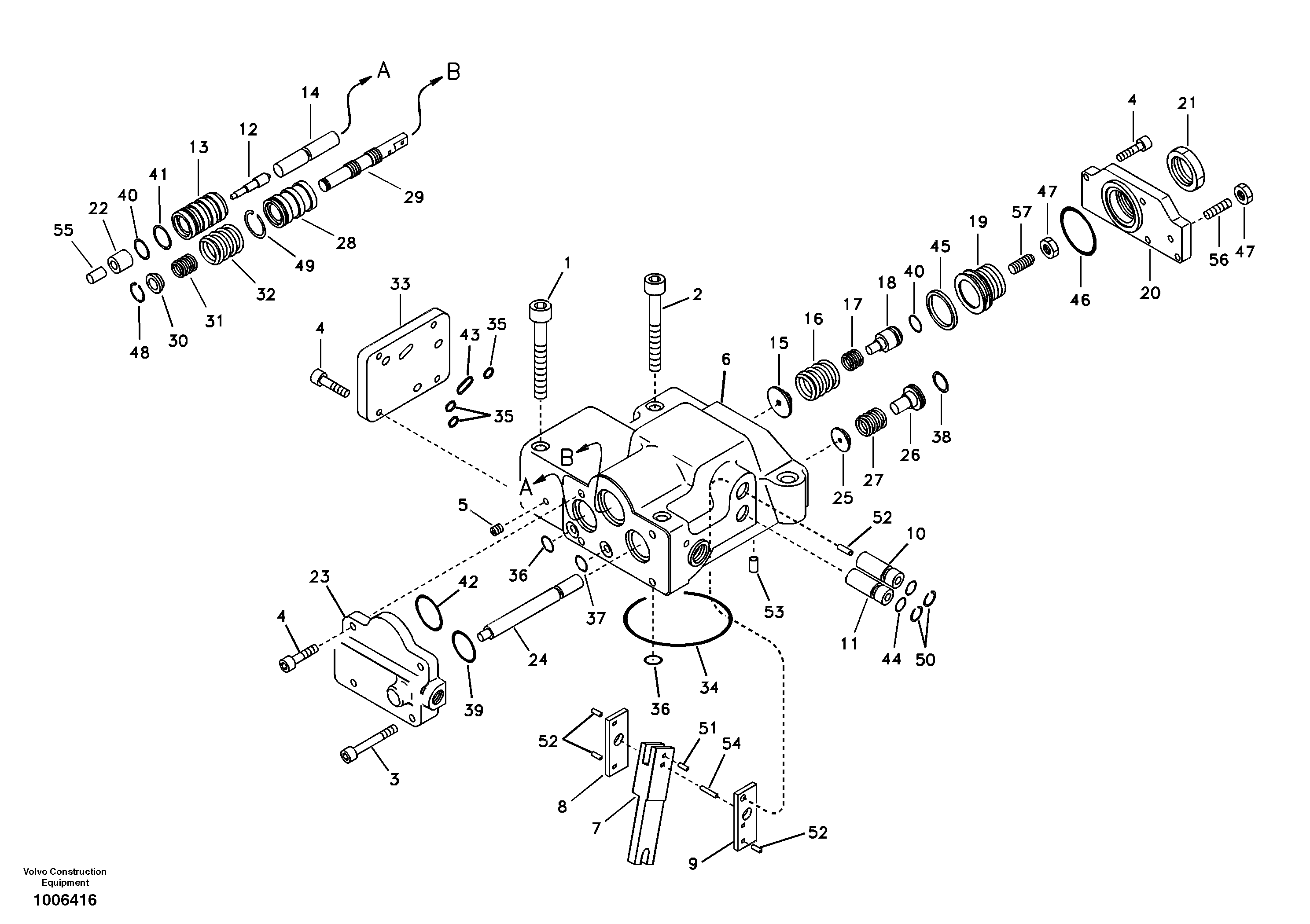 Схема запчастей Volvo EC210B - 74353 Regulator, hydraulic pump EC210B