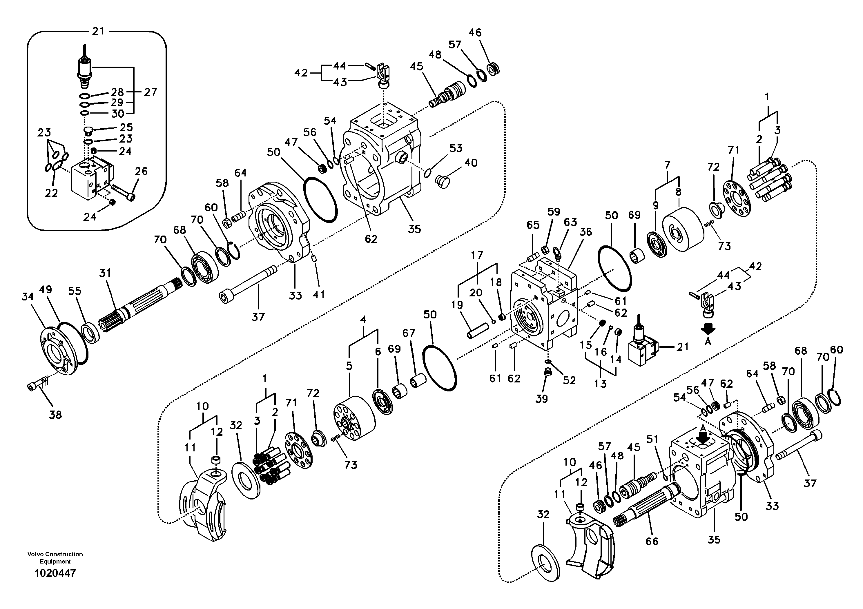 Схема запчастей Volvo EC210B - 99919 Гидронасос (основной насос) EC210B