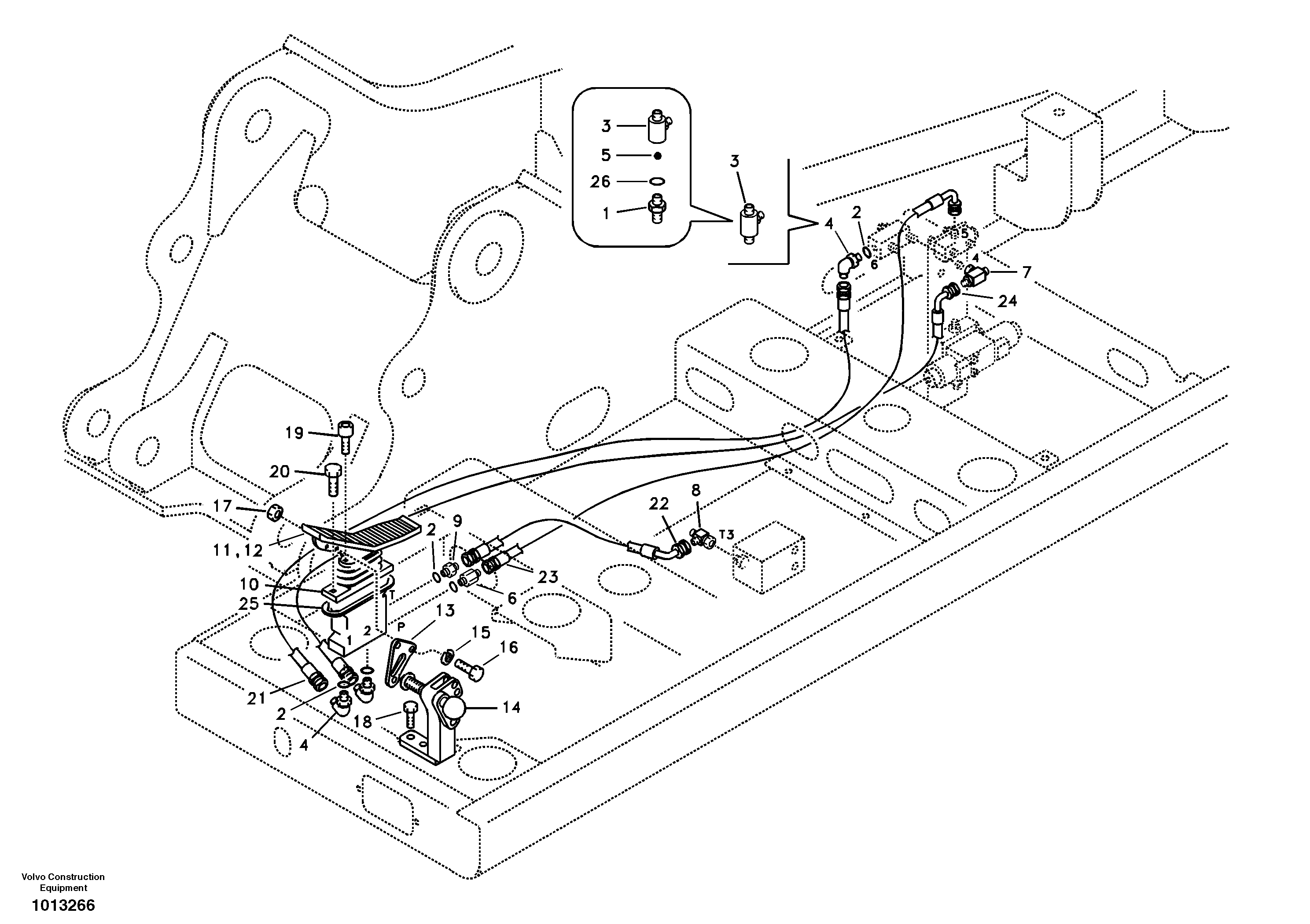 Схема запчастей Volvo EC210B - 101155 Servo system, hammer and shear EC210B