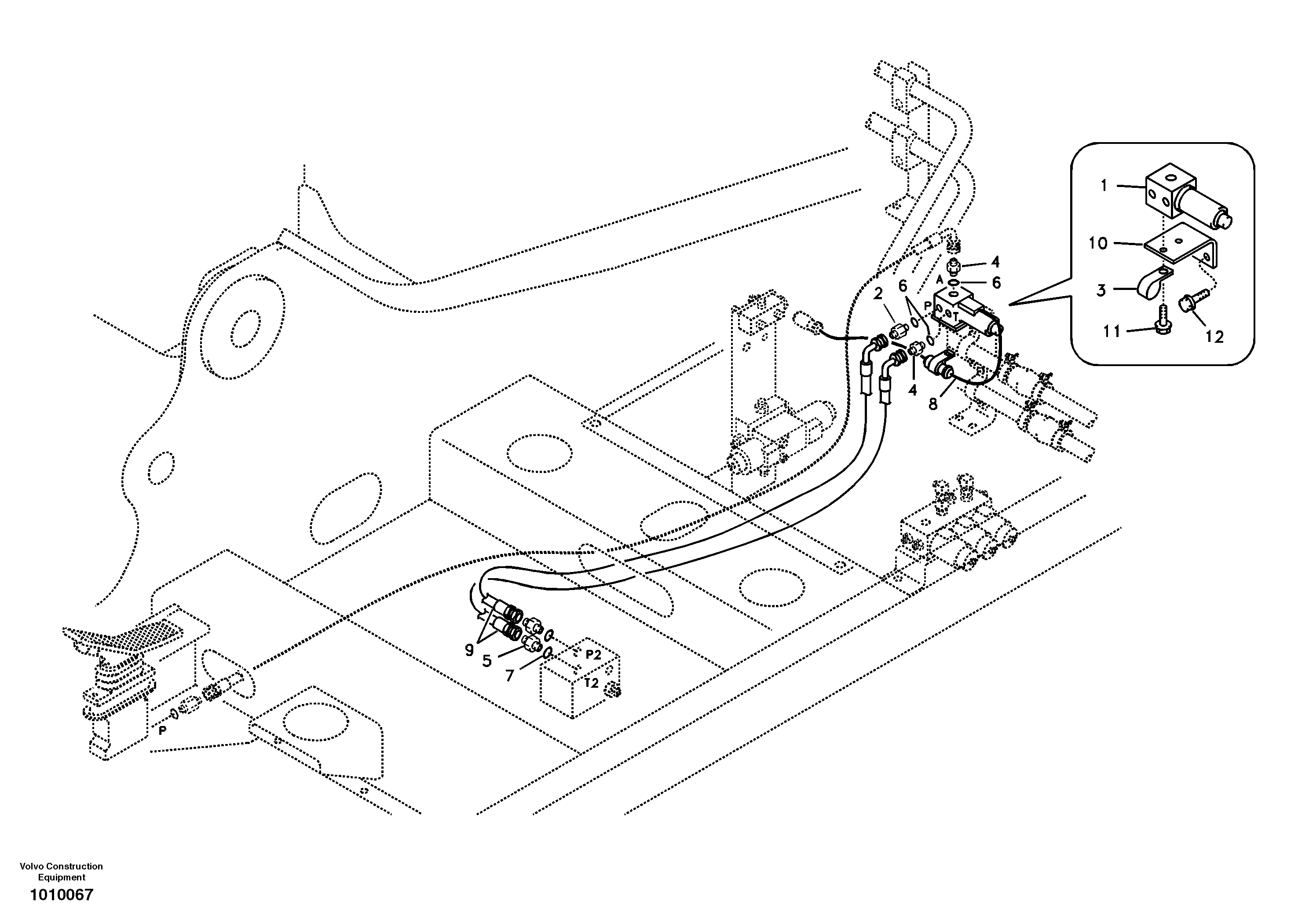 Схема запчастей Volvo EC210B - 104361 Servo system, hammer and shear EC210B