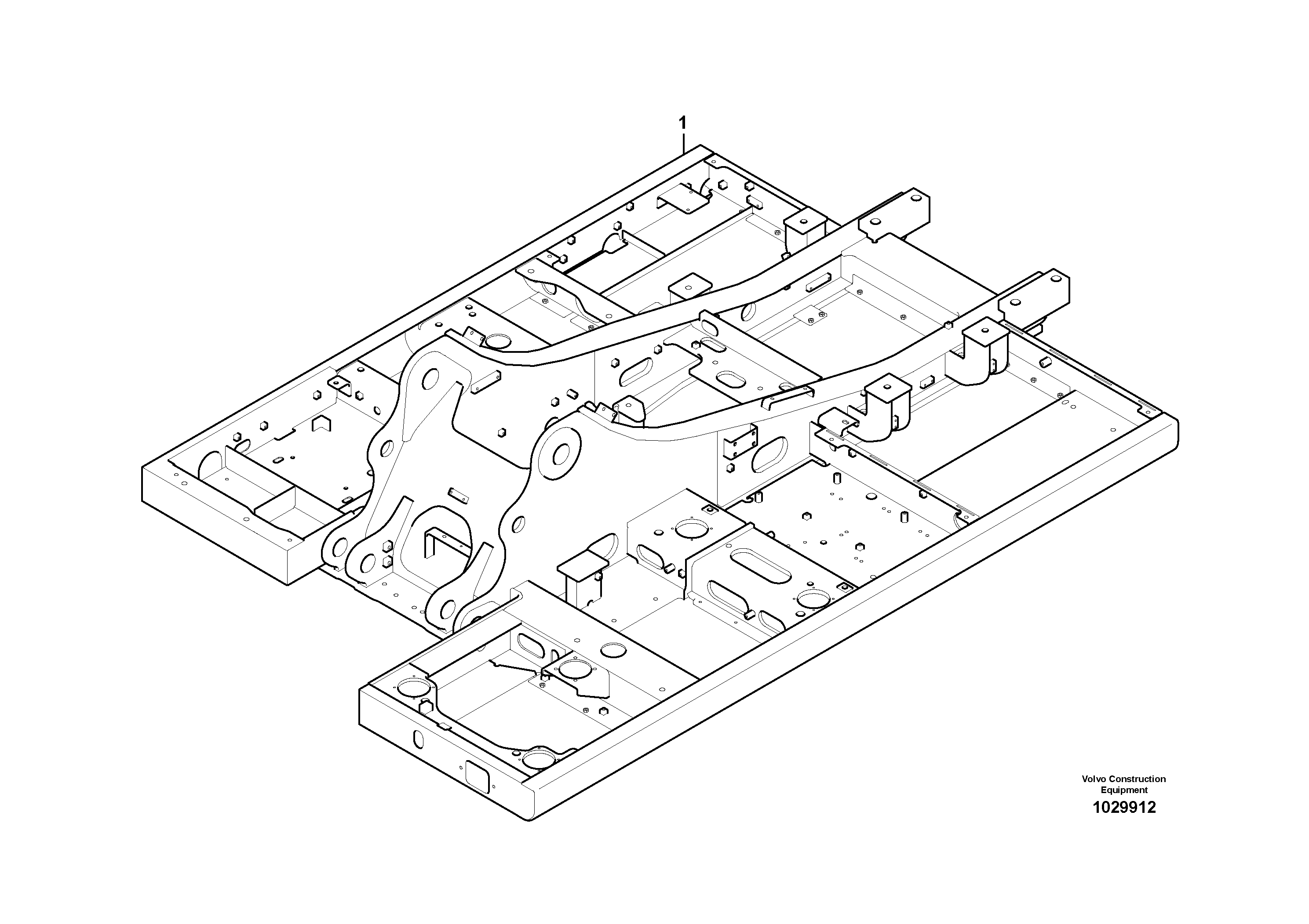 Схема запчастей Volvo EC210B - 93598 Upper frame EC210B PRIME S/N 70001-/80001- 35001-