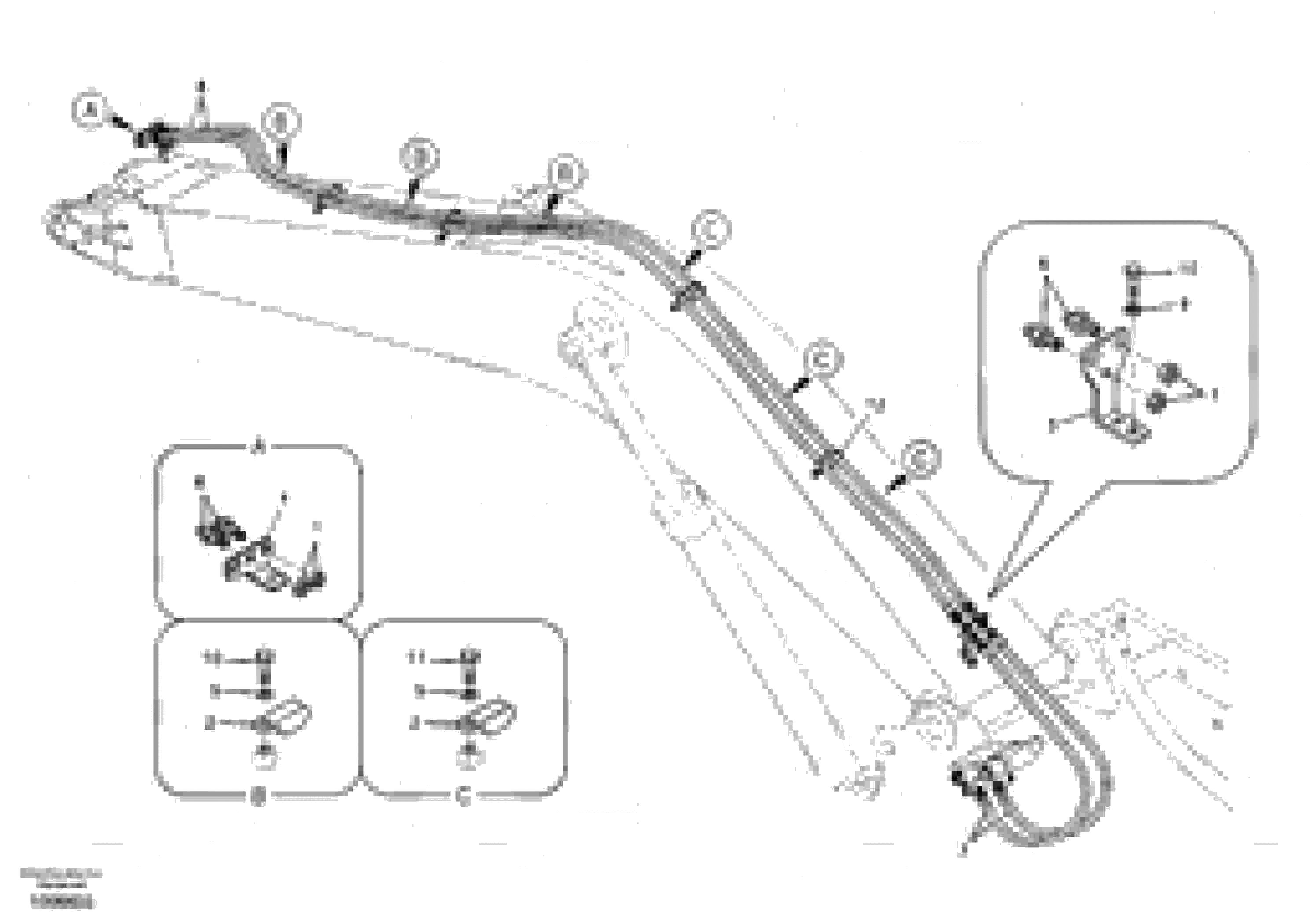 Схема запчастей Volvo EC210B - 41016 Working hydraulic, slope and rotator on boom EC210B