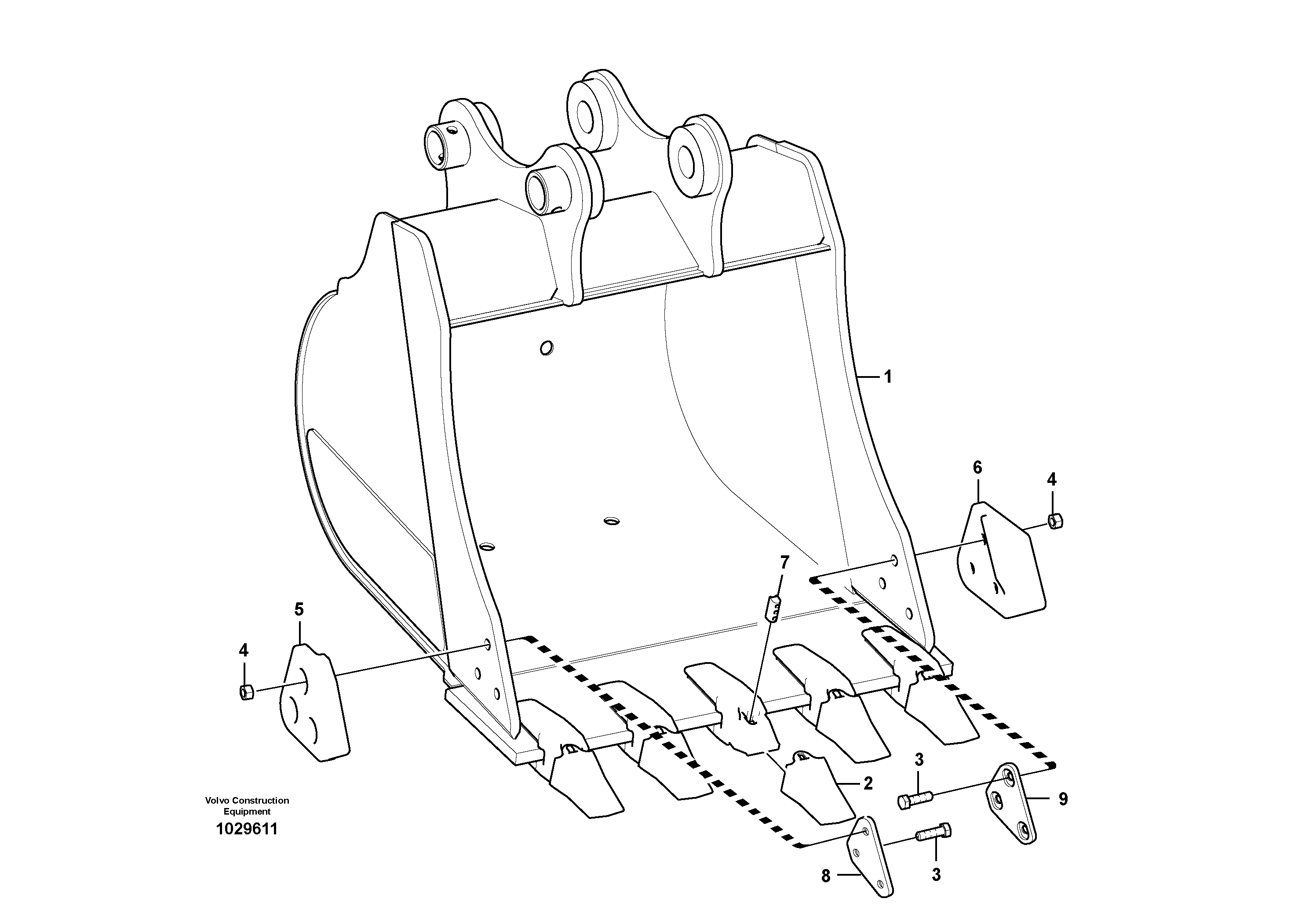 Схема запчастей Volvo EC210B - 48010 Ковш EC210B