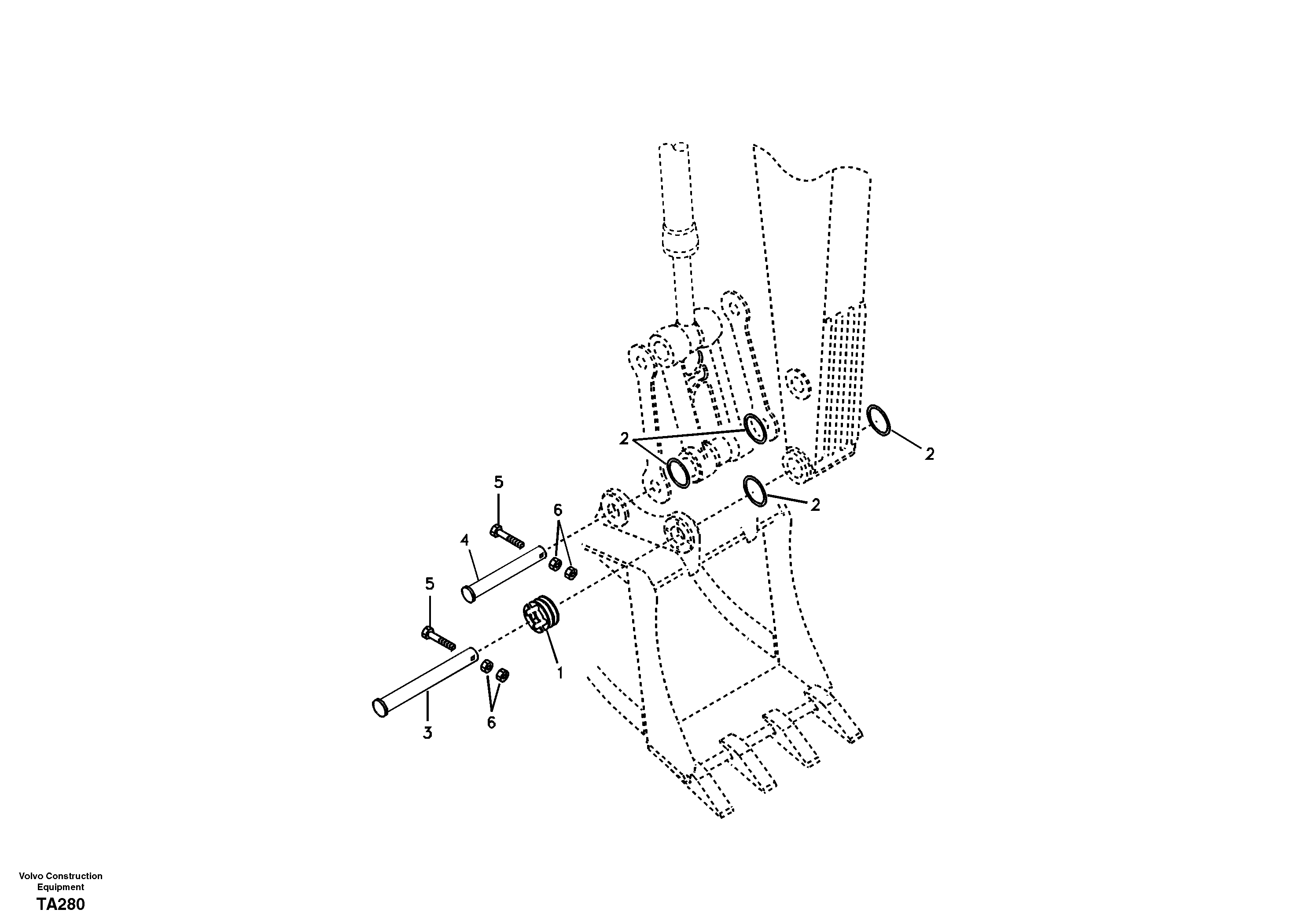 Схема запчастей Volvo EC210B - 70022 Linkage for no bucket EC210B