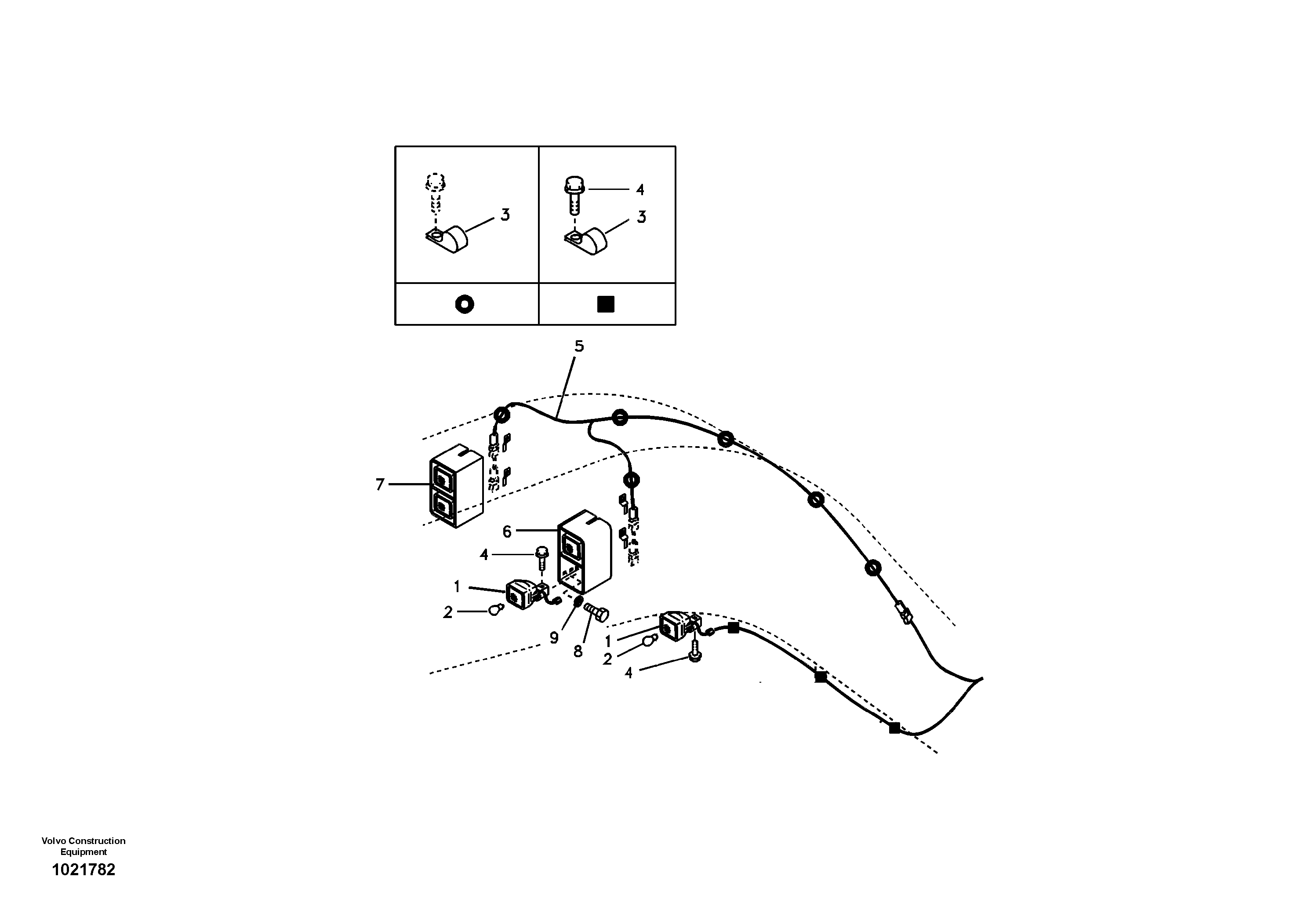 Схема запчастей Volvo EC210B - 9345 Work lights, extra EC210B APPENDIX FX FORESTRY VER