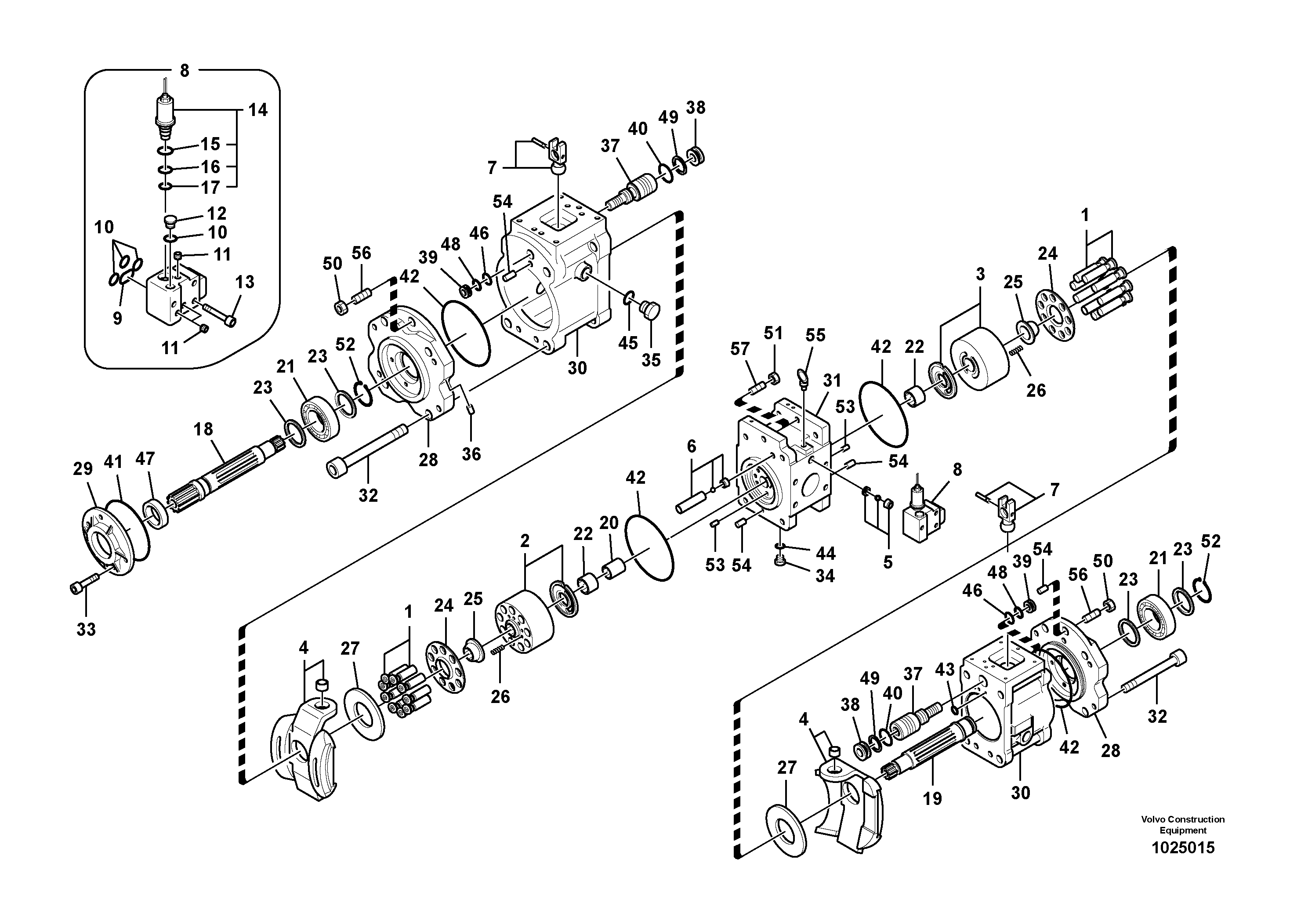 Схема запчастей Volvo EC210B - 93191 Гидронасос (основной насос) EC210B PRIME S/N 70001-/80001- 35001-