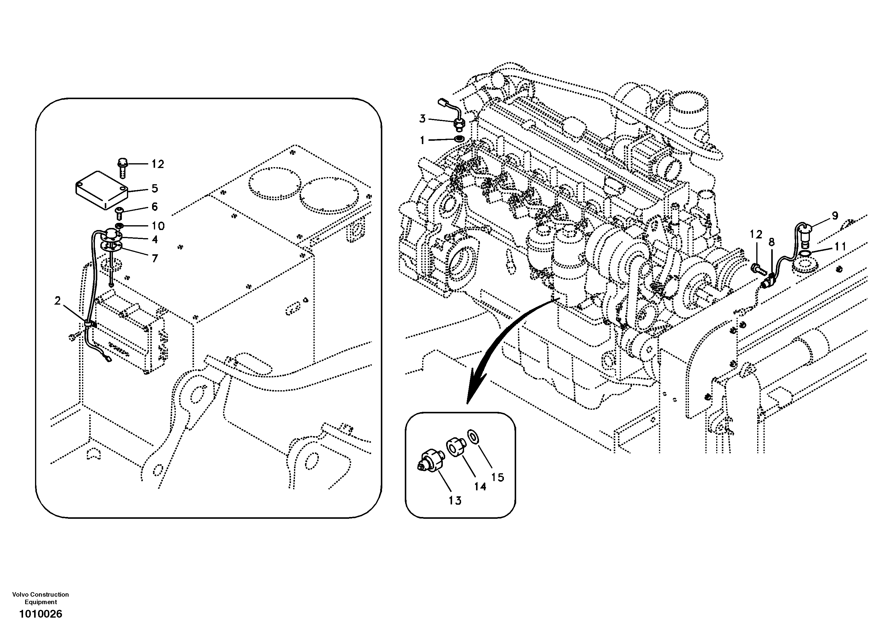 Схема запчастей Volvo EC210B - 39222 Electrical sensor EC210B