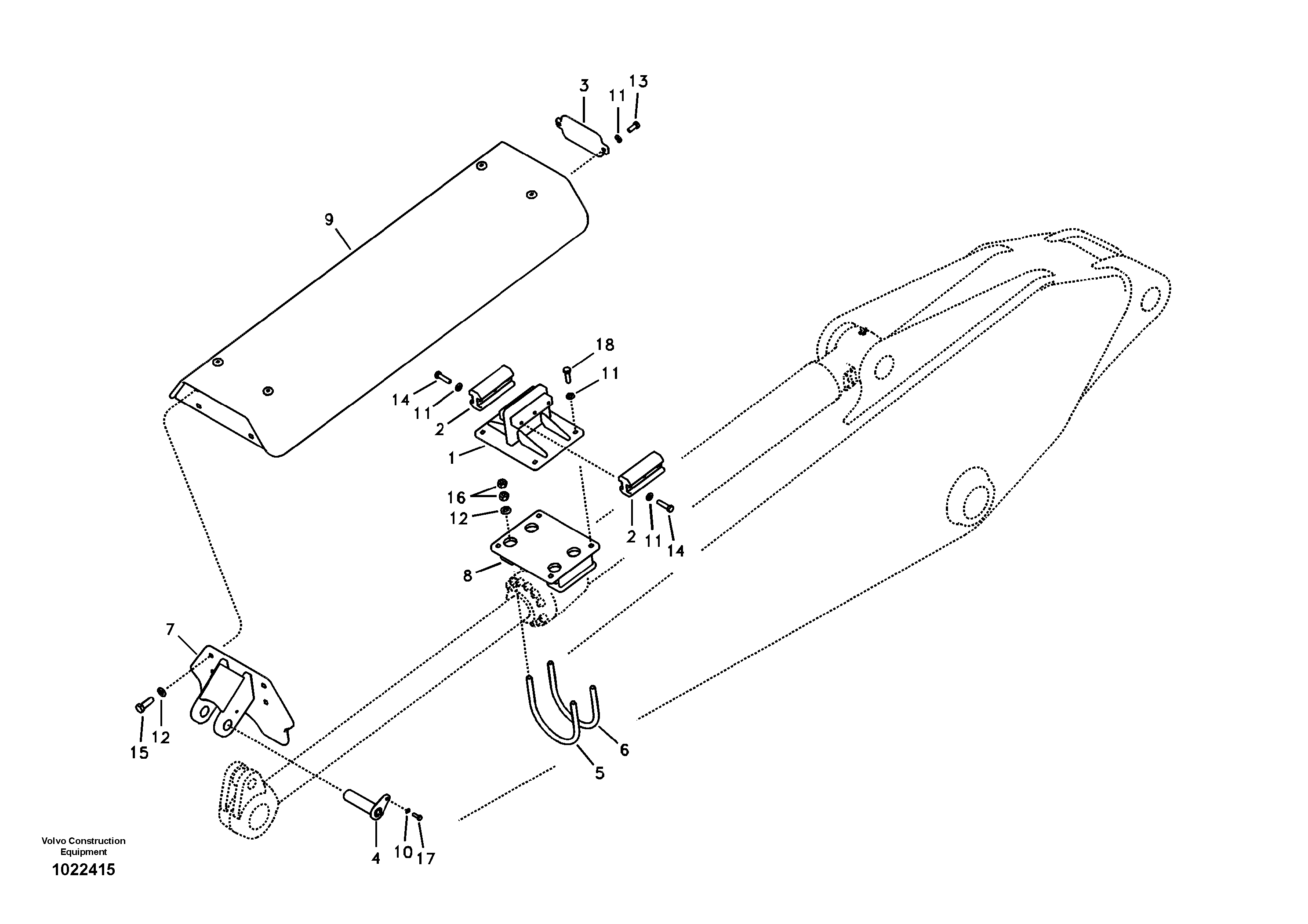 Схема запчастей Volvo EC210B - 30962 Protecting plate EC210B