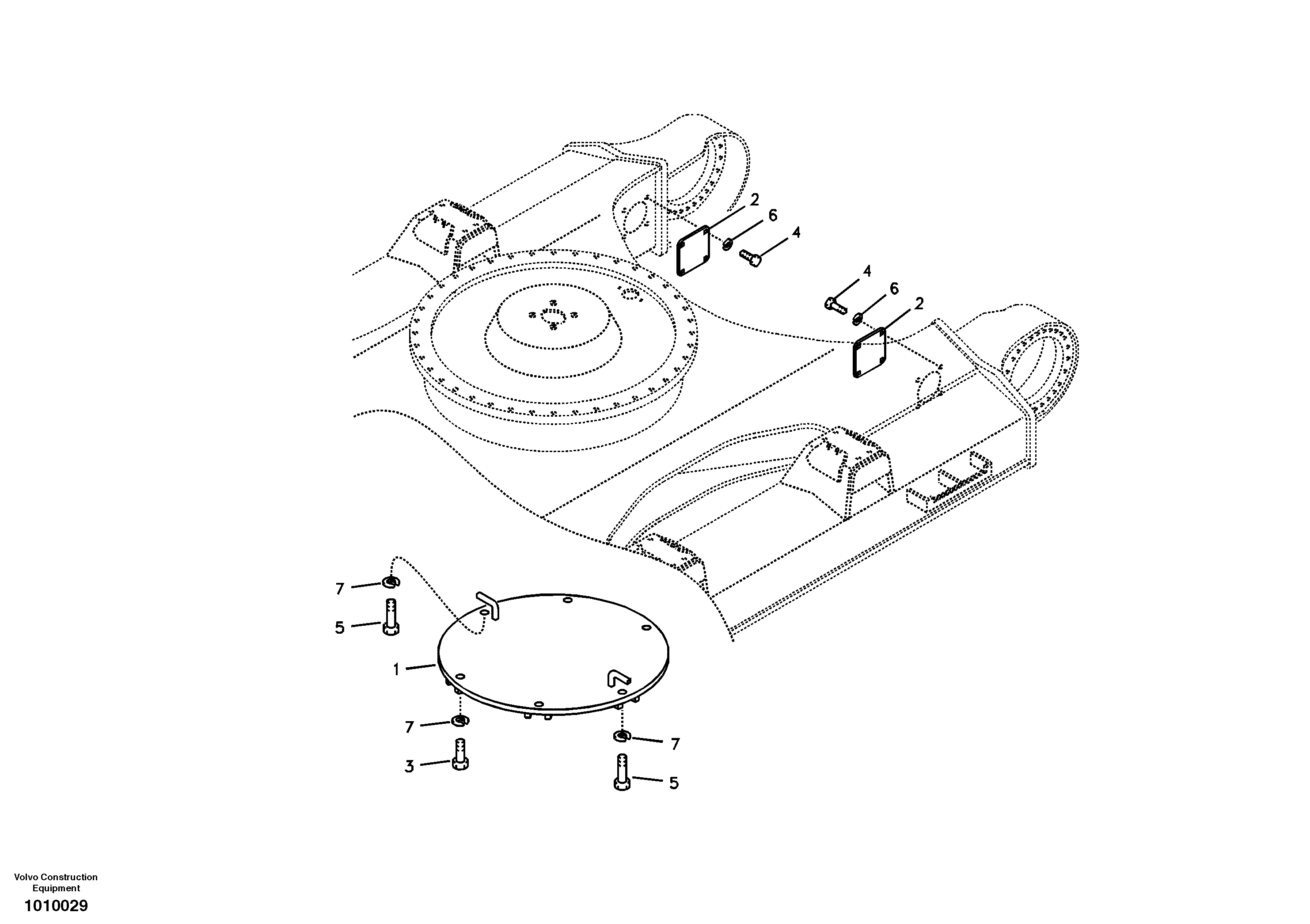 Схема запчастей Volvo EC210B - 4166 Protecting plate EC210B