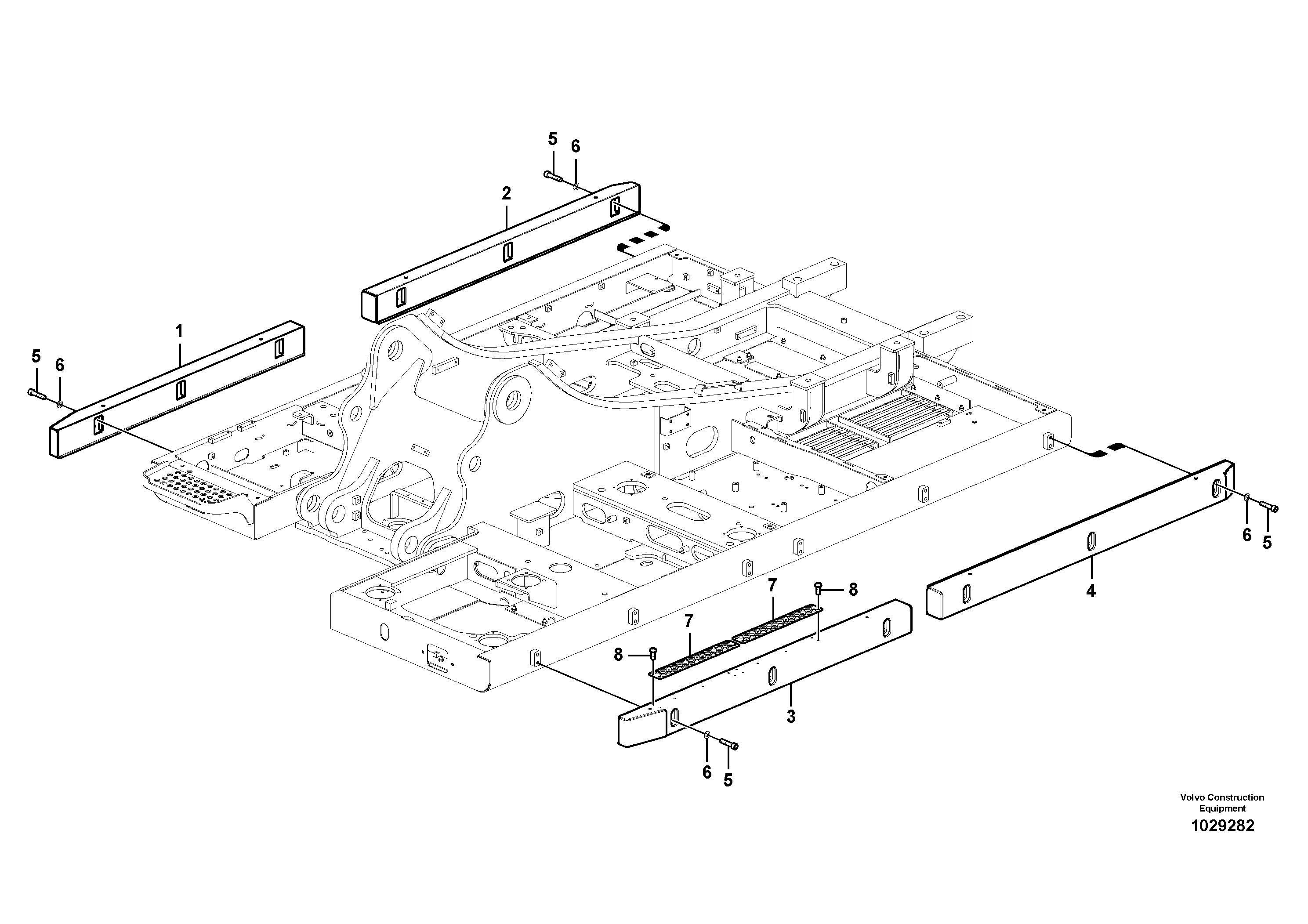 Схема запчастей Volvo EC210B - 49502 Upper frame EC210B