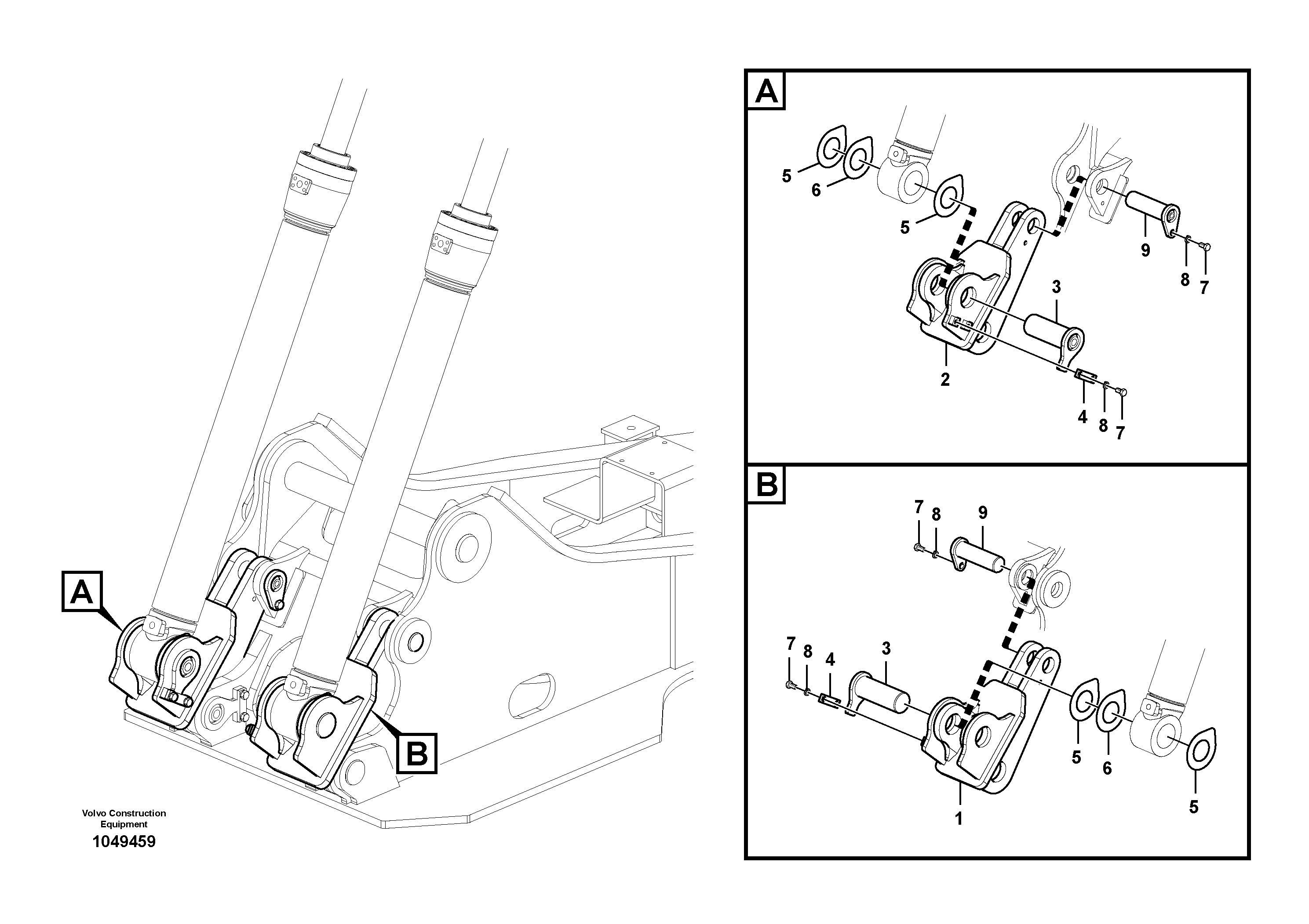 Схема запчастей Volvo EC210B - 88641 Boom elevation EC210B PRIME S/N 70001-/80001- 35001-