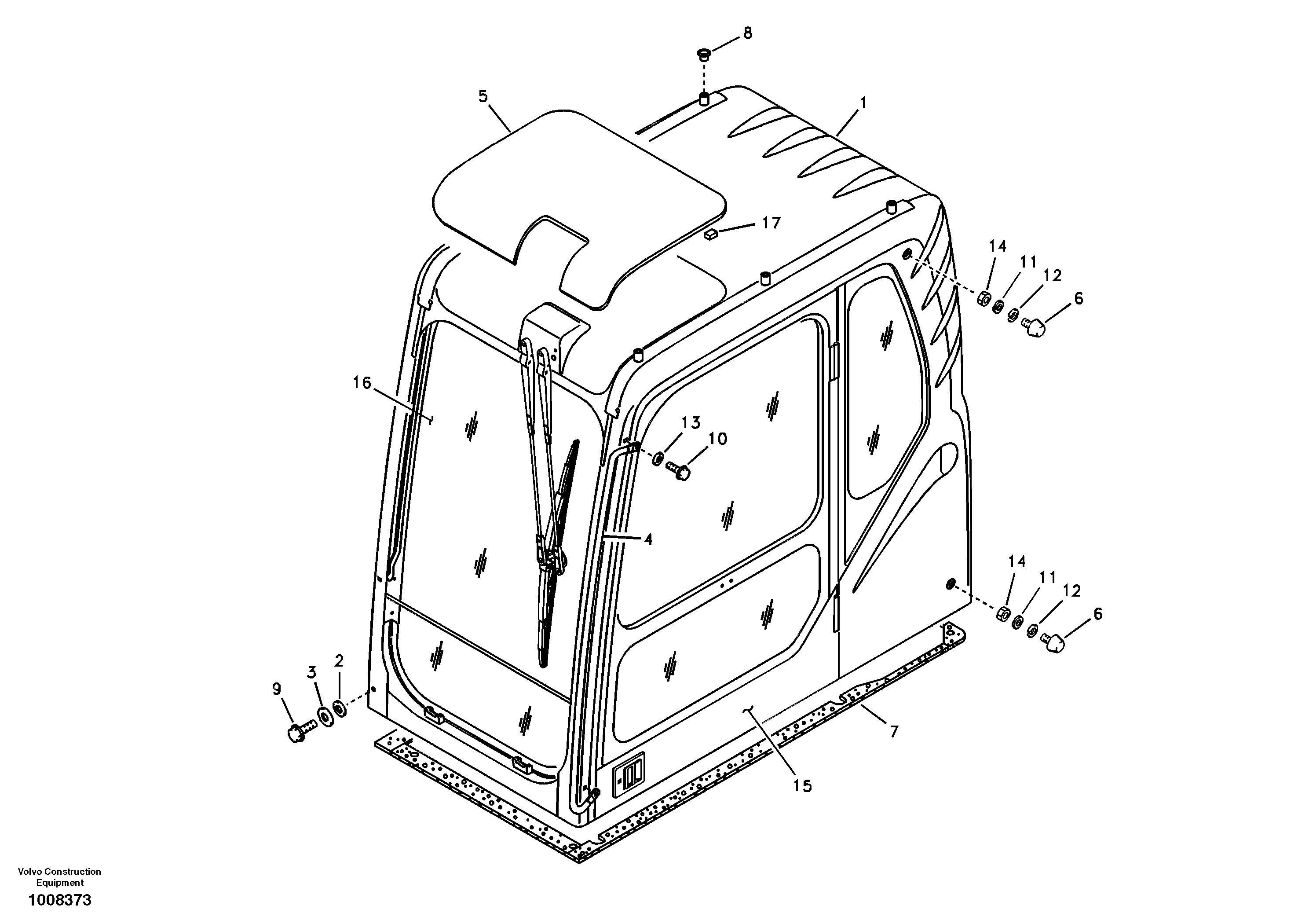 Схема запчастей Volvo EC210B - 20548 Operators cab EC210B