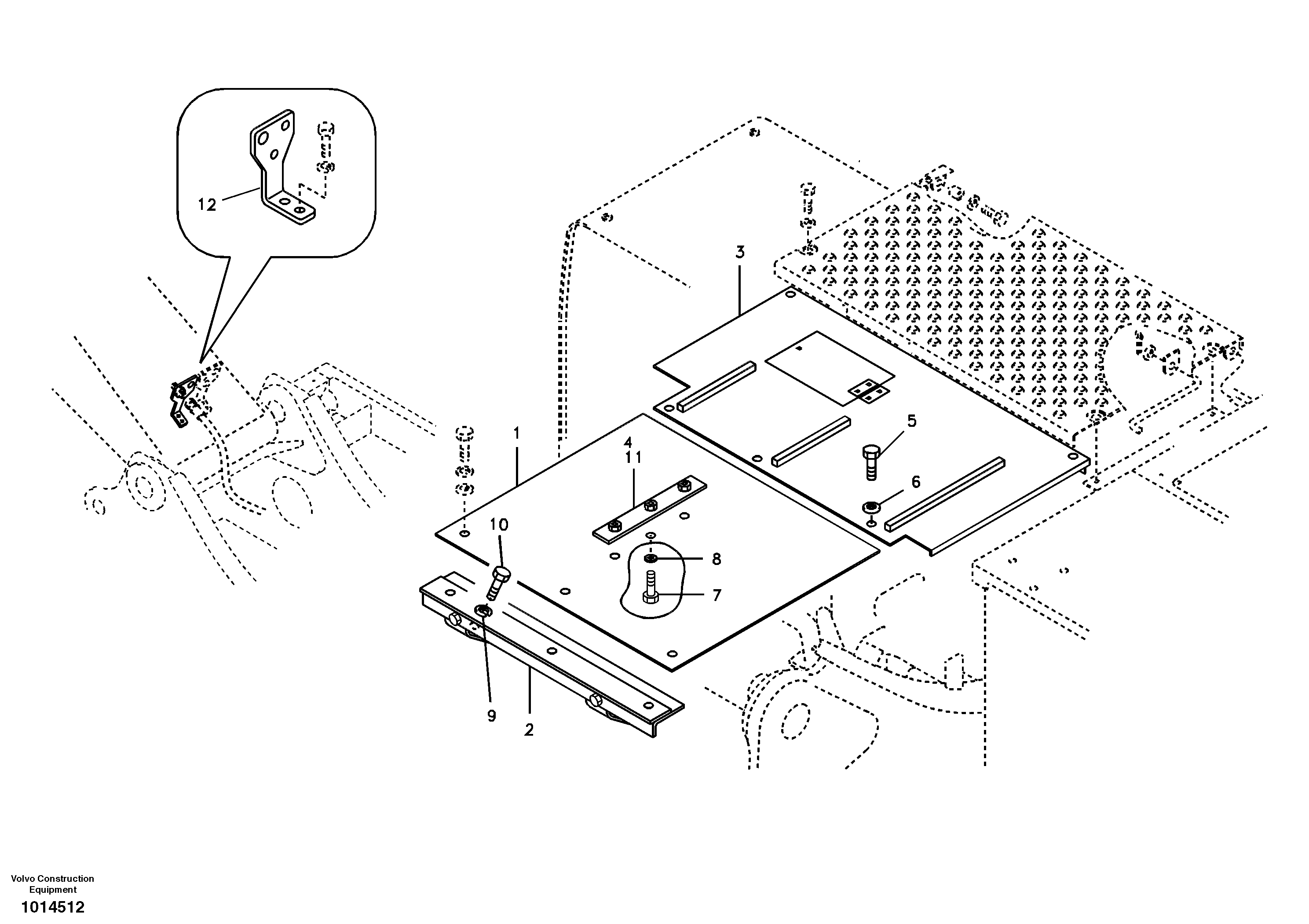 Схема запчастей Volvo EC210B - 31713 Protecting plate, Forestry EC210B APPENDIX FORESTRY VERSION