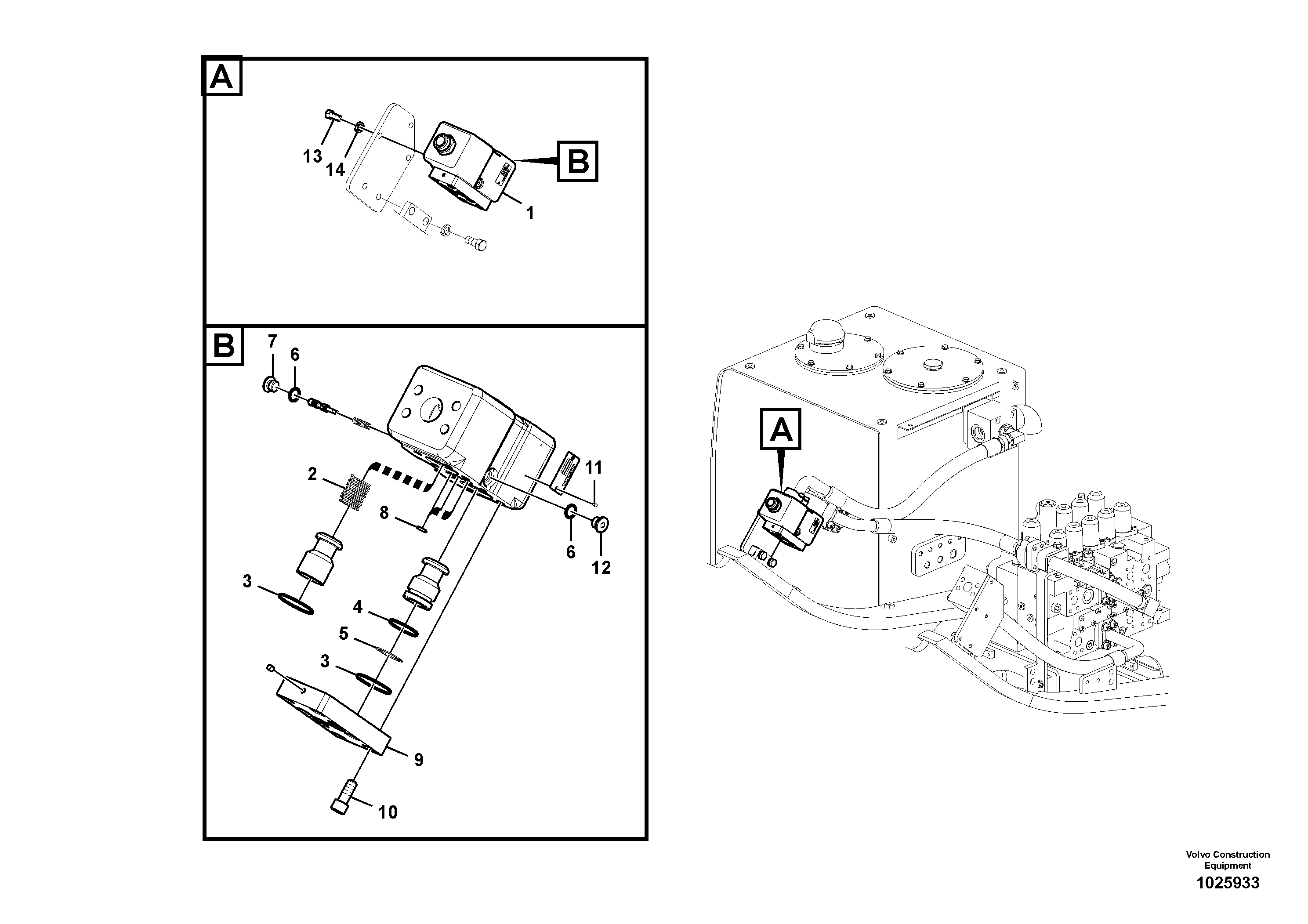 Схема запчастей Volvo EC240B - 90053 Valve, selector EC240B PRIME S/N 15001-/35001-