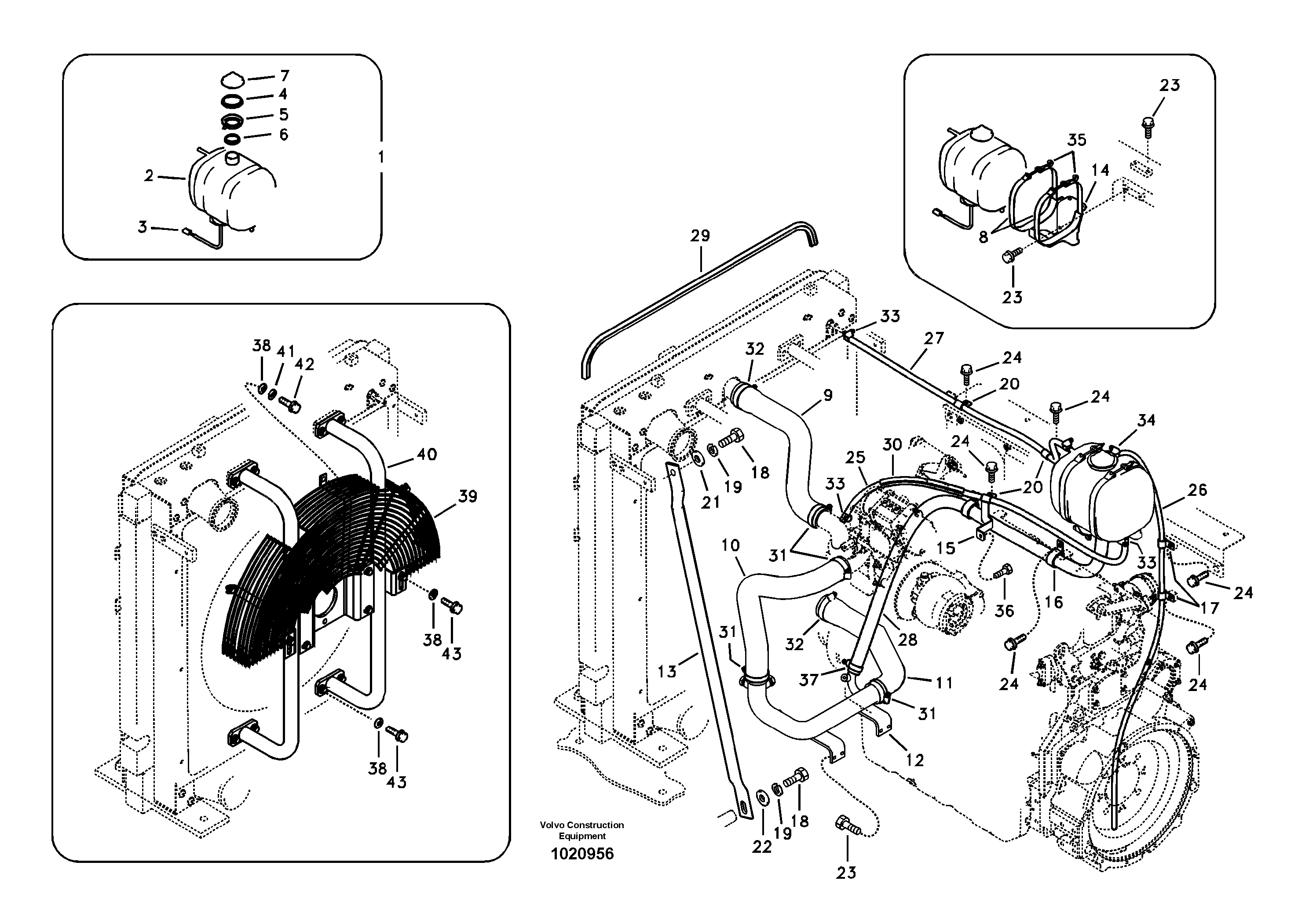 Схема запчастей Volvo EC240B - 70506 Система охлаждения EC240B APPENDIX FX FORESTRY VER