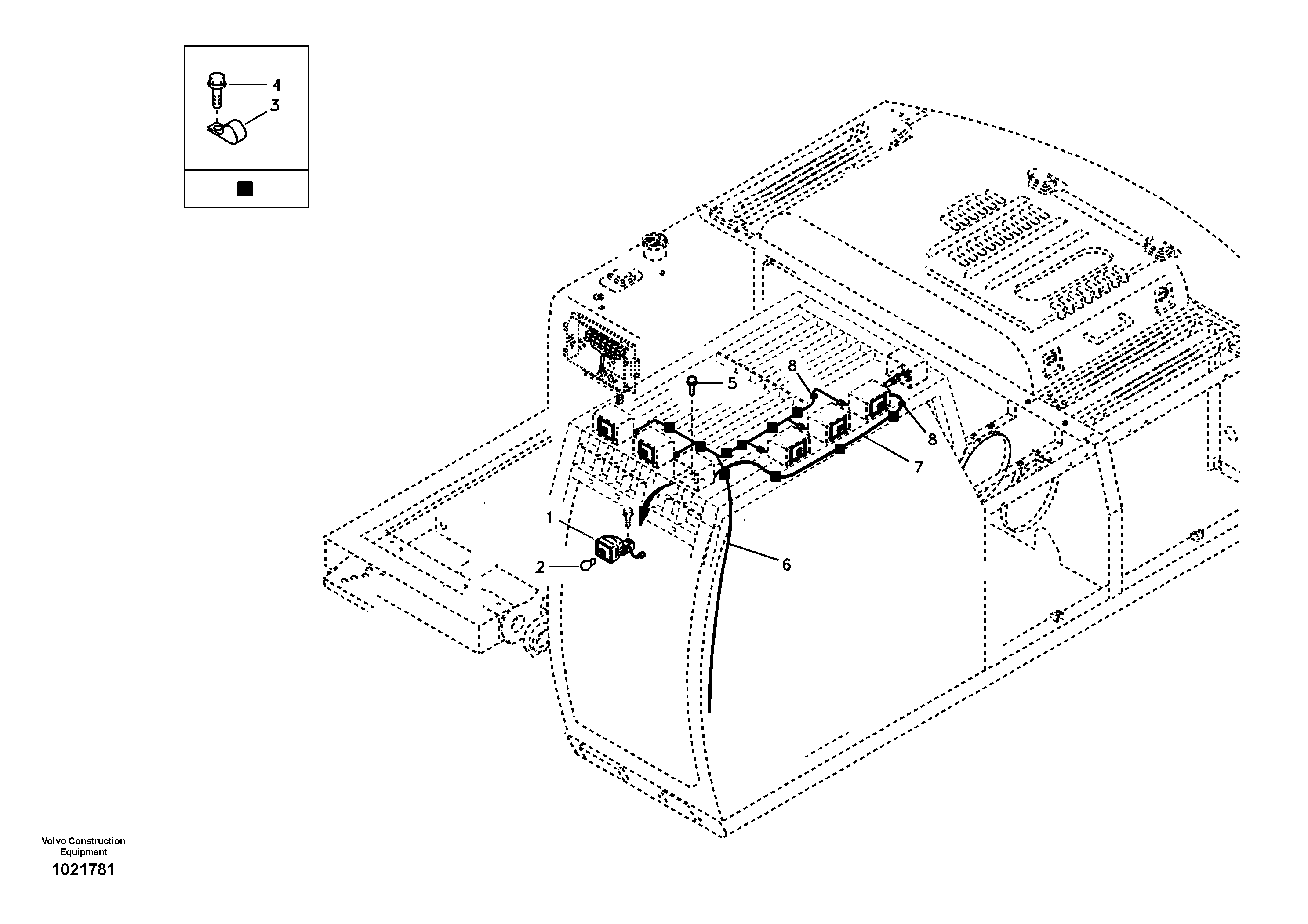 Схема запчастей Volvo EC240B - 3086 Work lights, extra EC240B APPENDIX FX FORESTRY VER