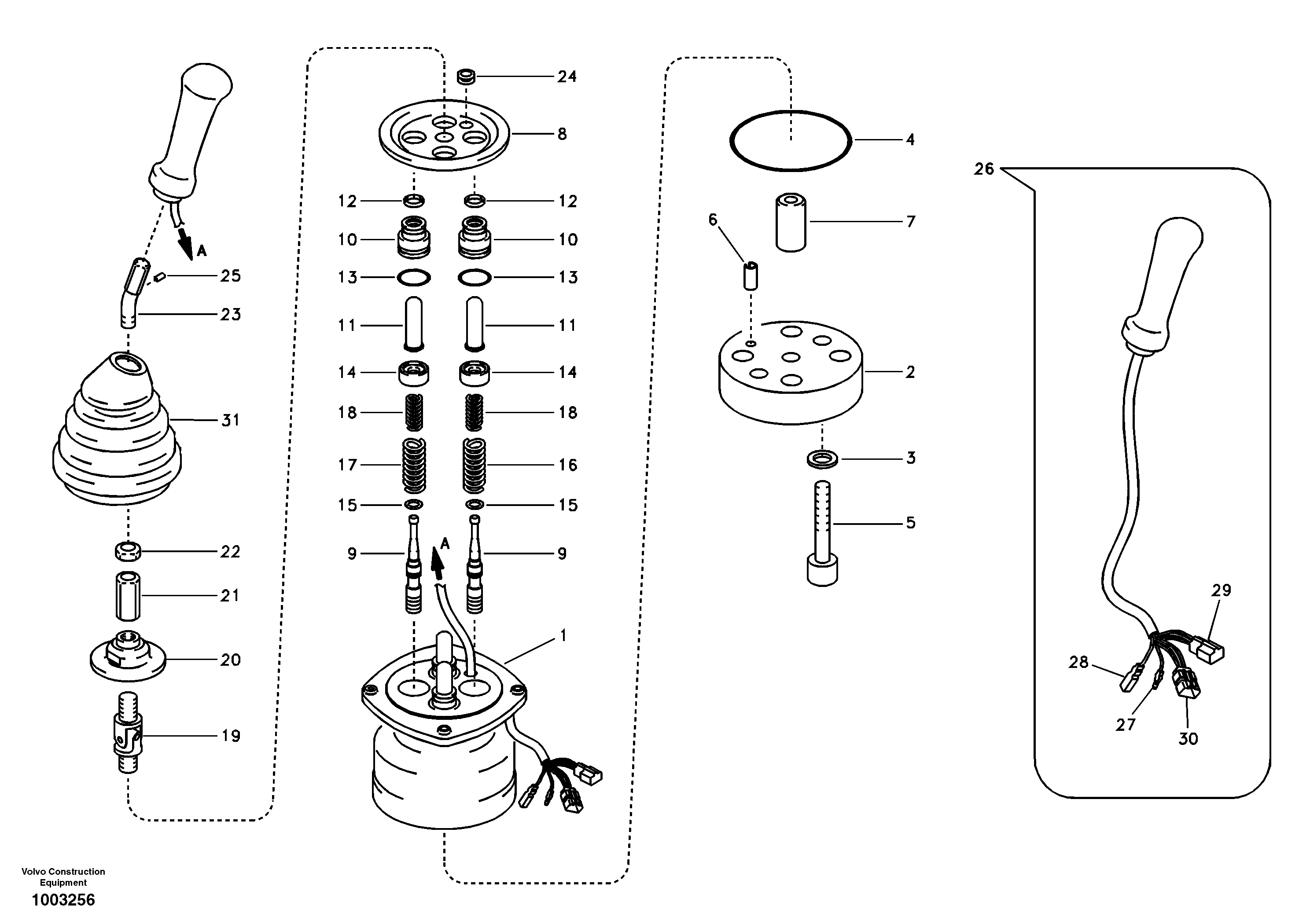 Схема запчастей Volvo EC240B - 43749 Servo system, remote control valve EC240B