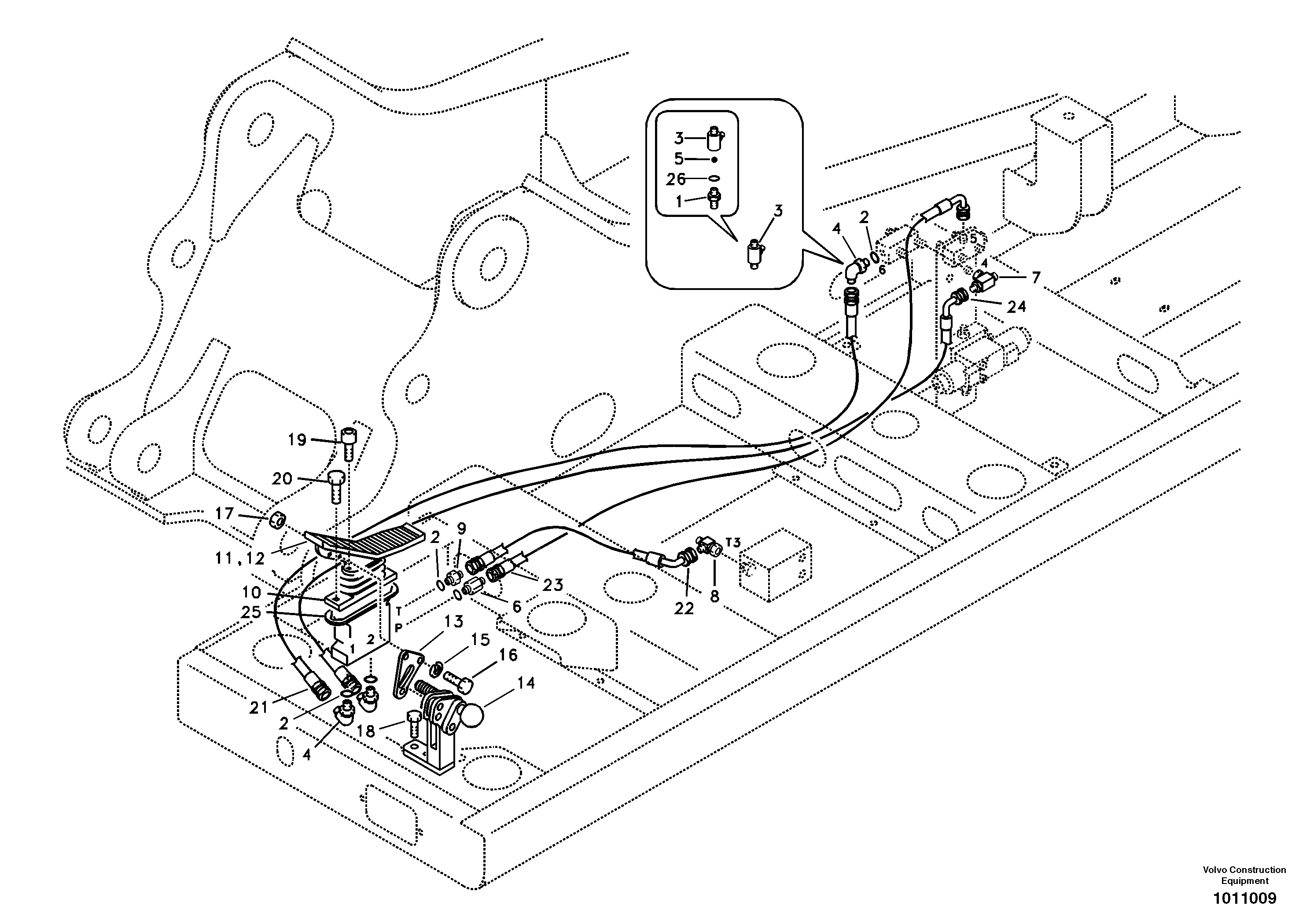 Схема запчастей Volvo EC240B - 95513 Servo system, hammer and shear EC240B