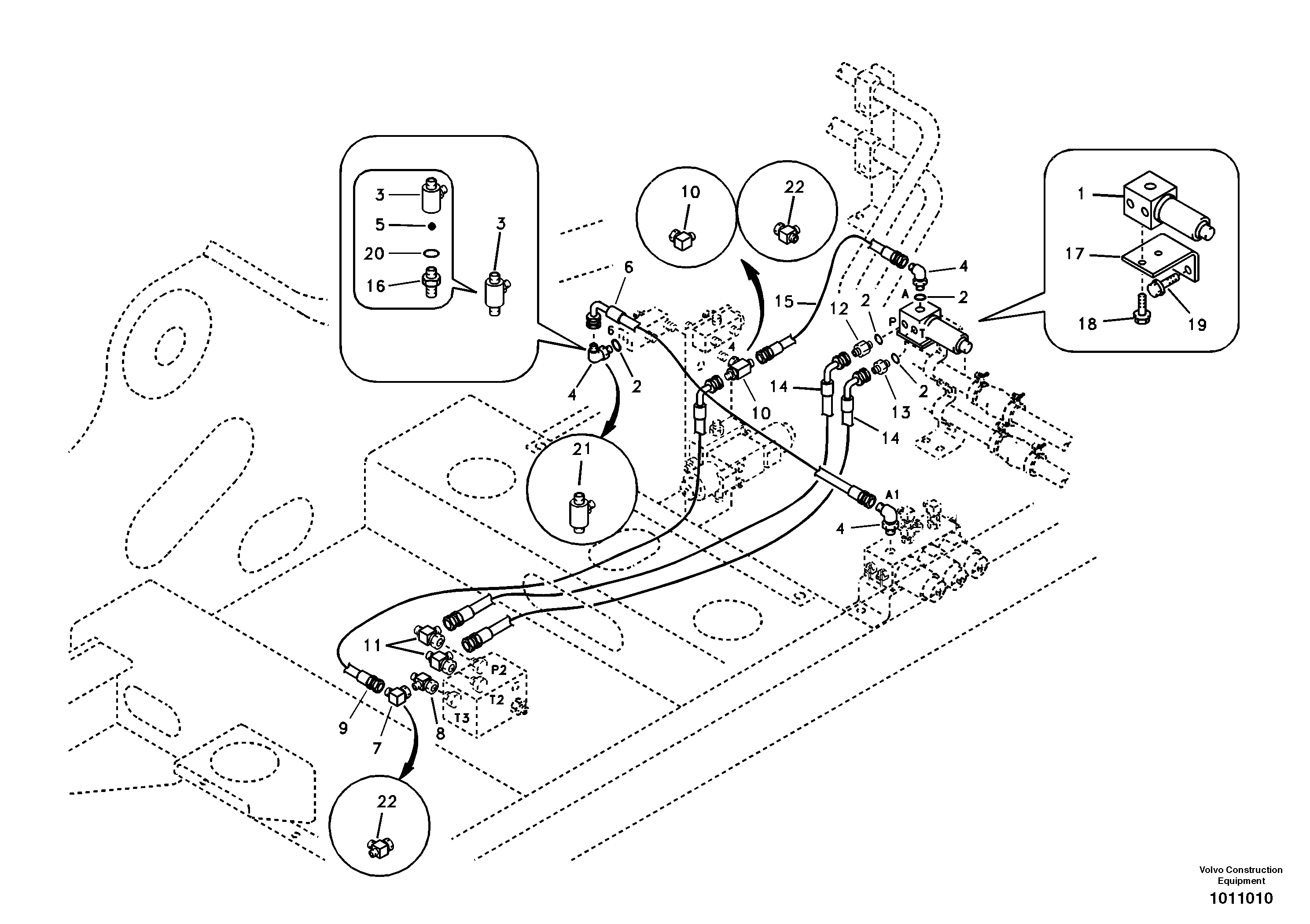 Схема запчастей Volvo EC240B - 97671 Servo system, hammer and shear EC240B